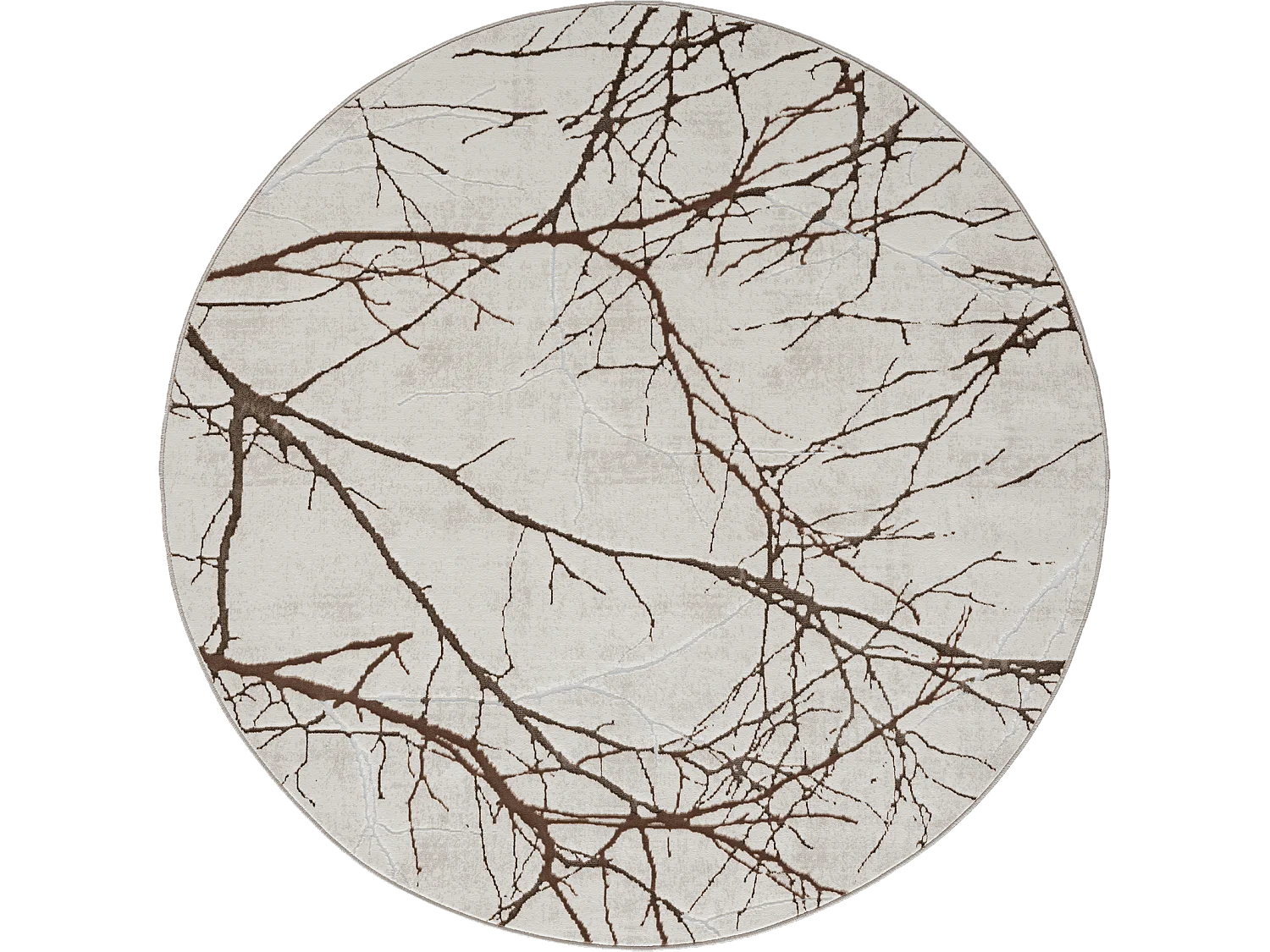 Tapis Mila brillant, nature, Crème, 200 cm, Rond