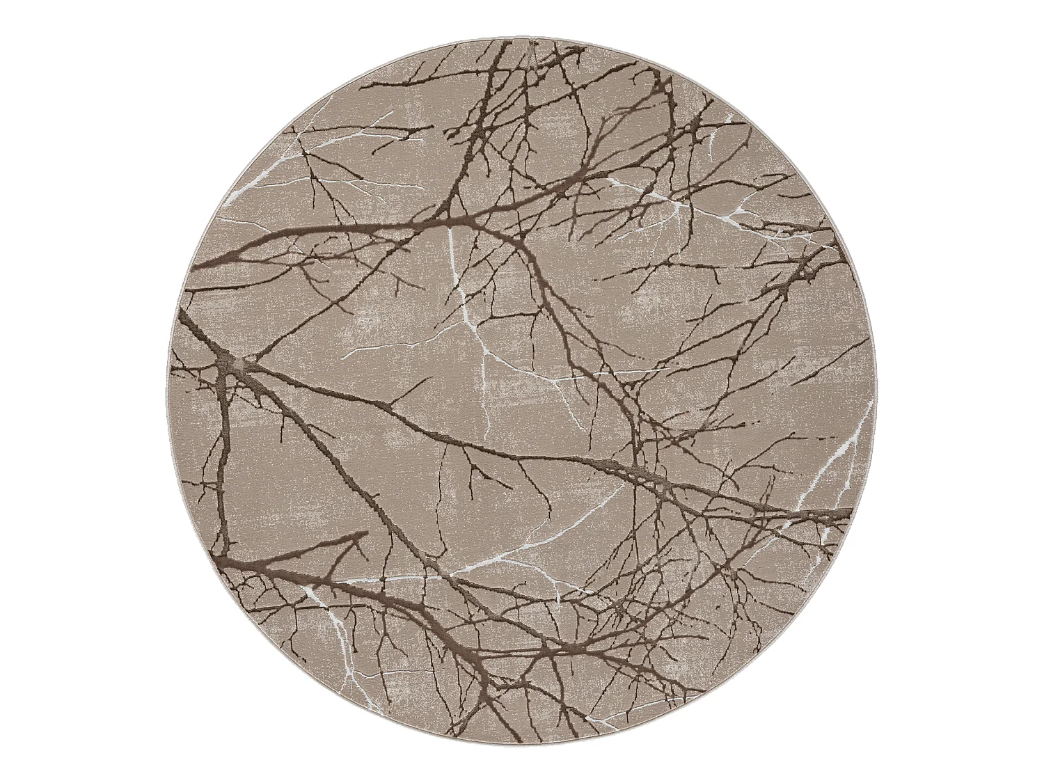 Tapis Mila brillant, nature, Beige, 200 cm, Rond