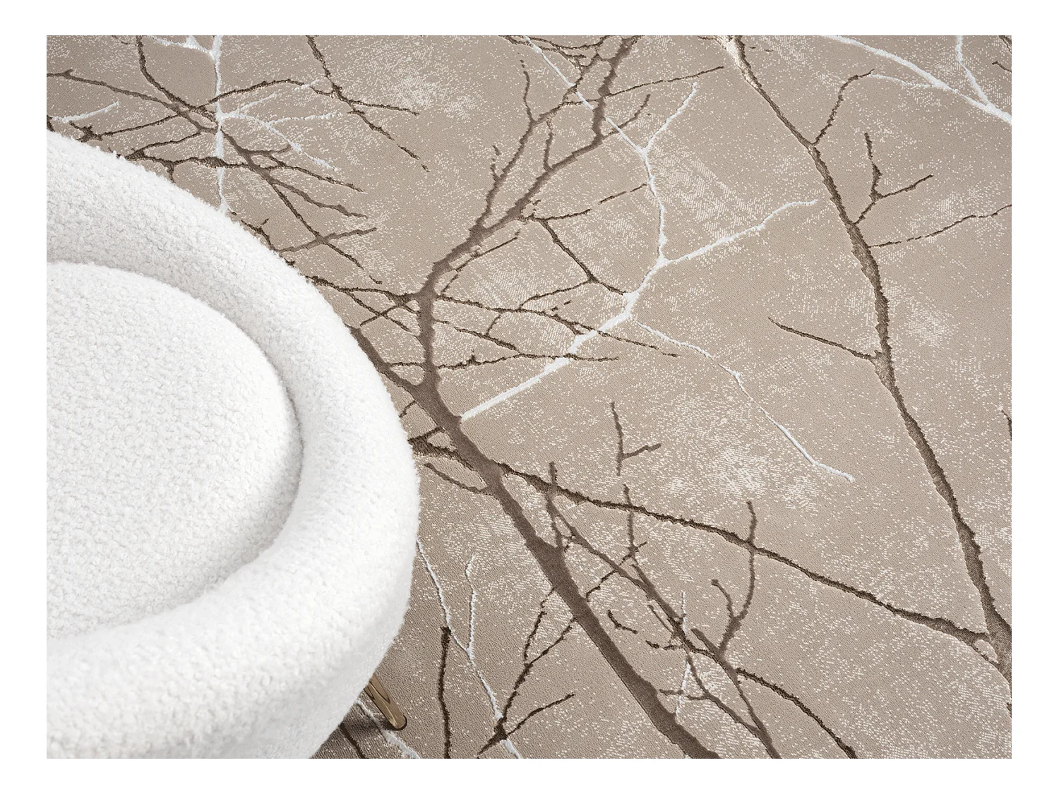 Tapis Mila brillant, nature, Beige, 200 cm, Rond