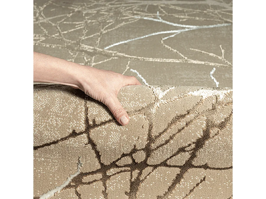 Tapis Mila brillant, nature, Beige, 200 cm, Rond