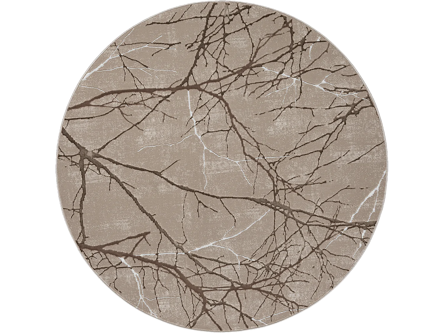 Tapis Mila brillant, nature, Beige, 200 cm, Rond