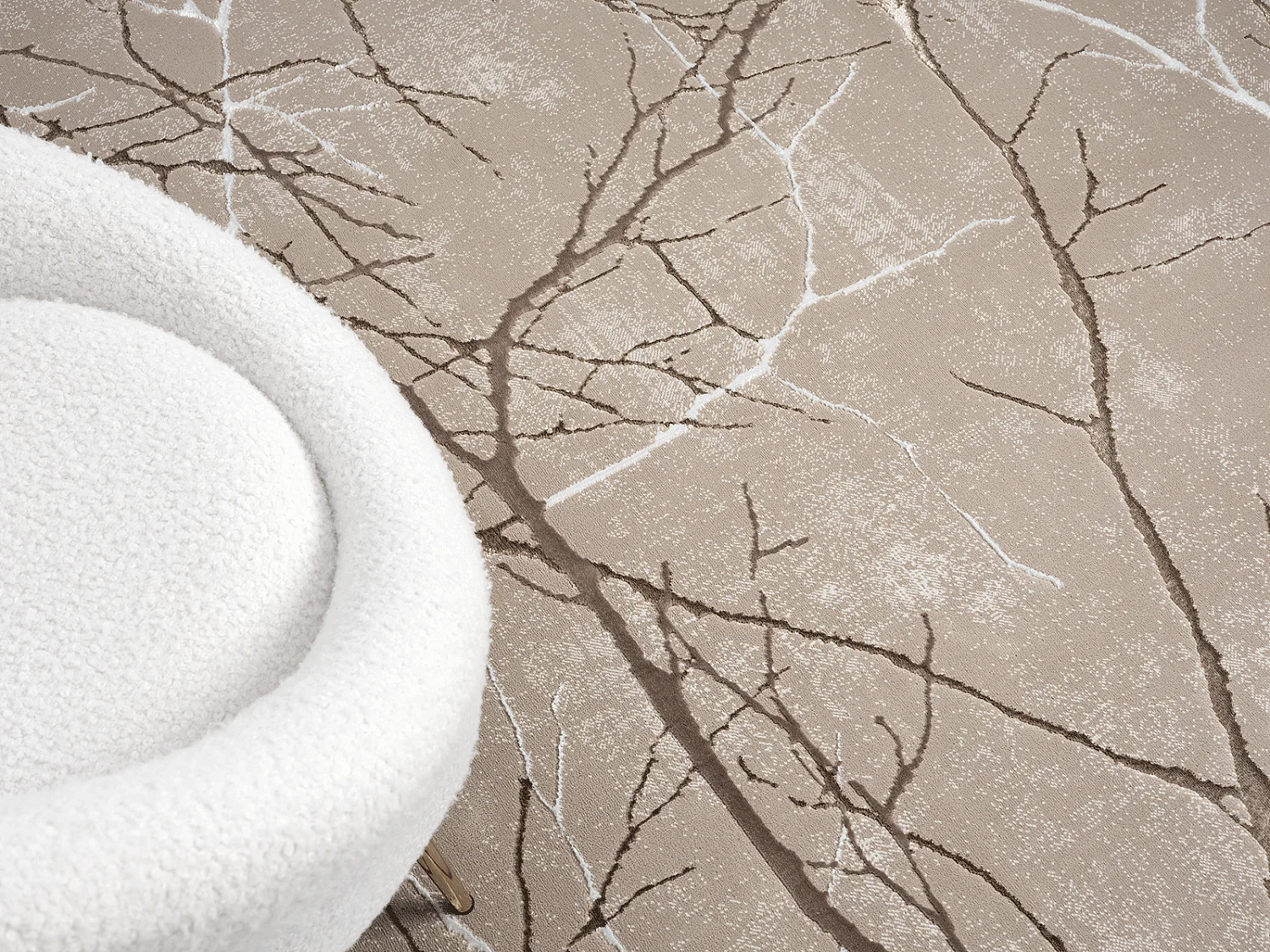 Tapis Mila brillant, nature, Beige, 200 cm, Rond