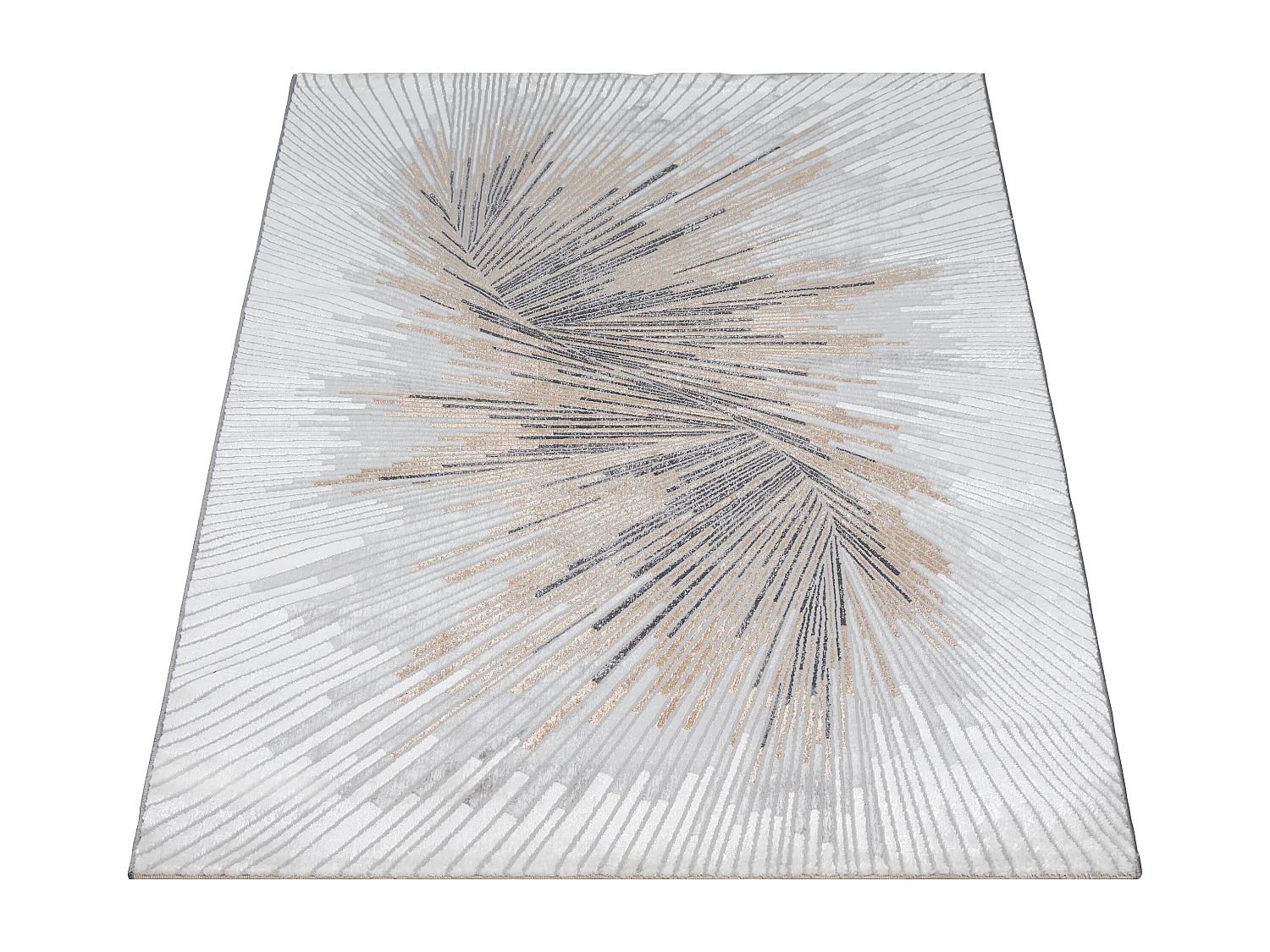 Tapis Mila brillant, abstrait design, Gris, 120 x 170 cm