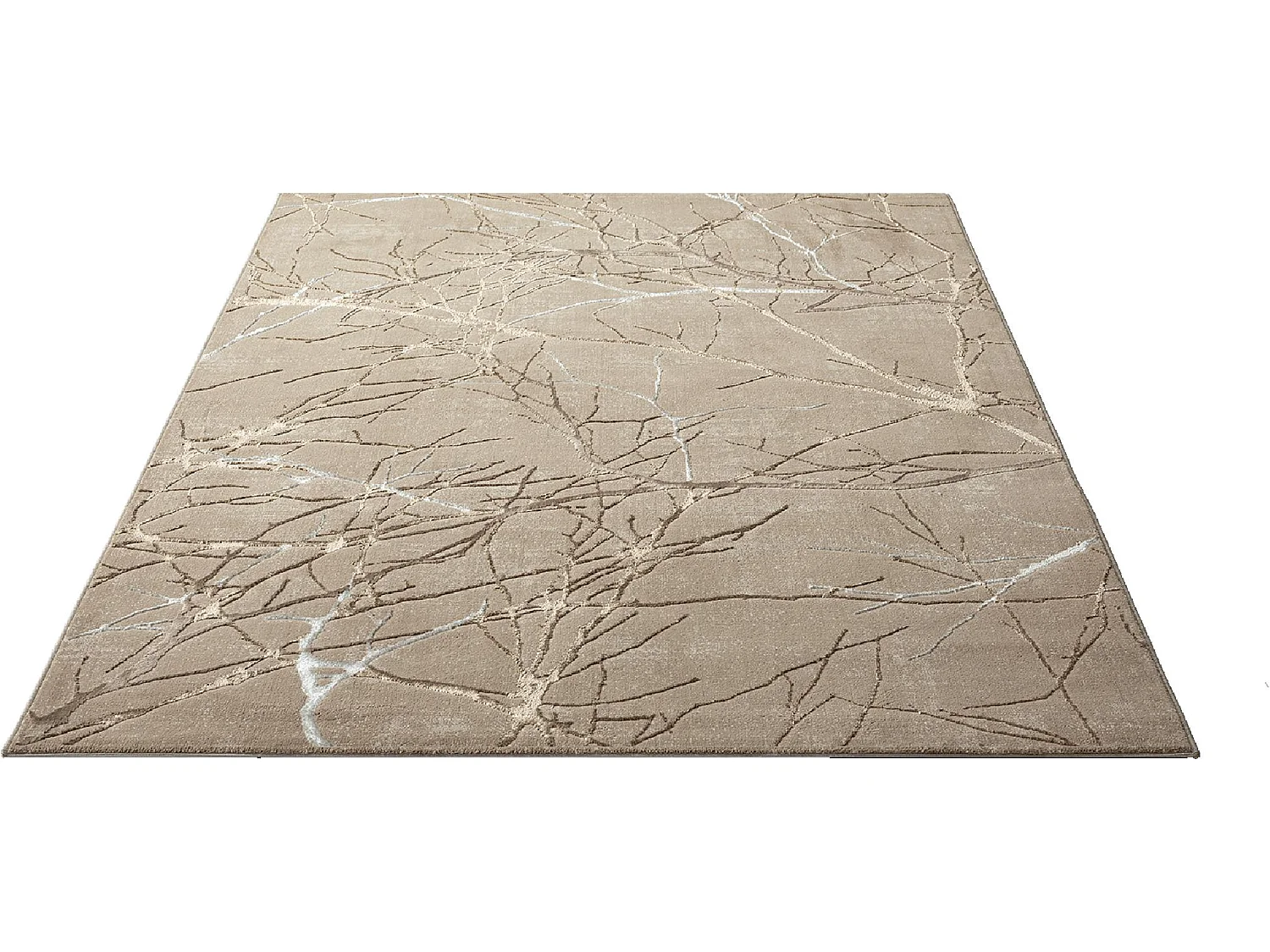 Tapis Mila brillant, nature, Beige, 160 x 230 cm