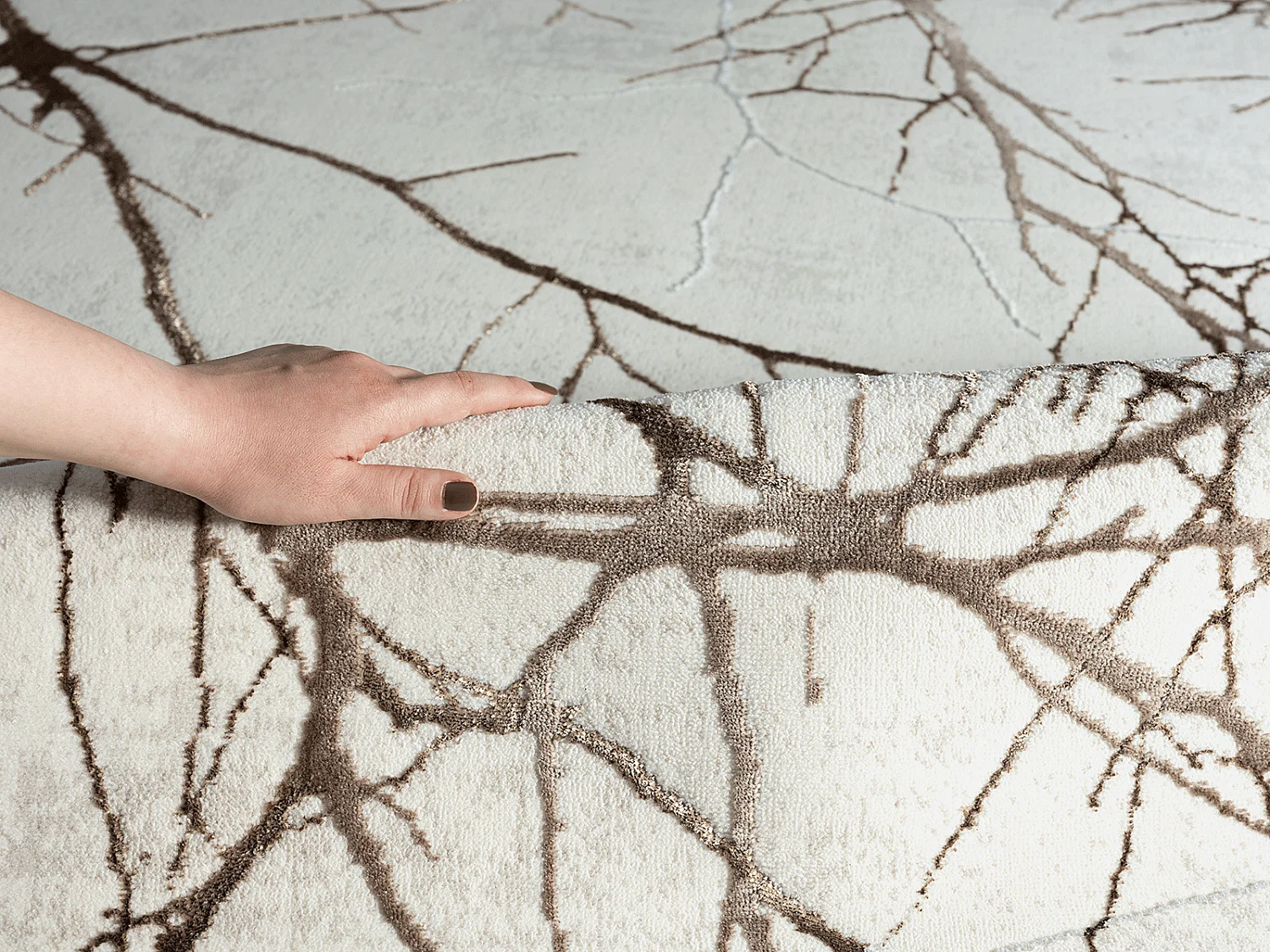 Tapete Mila Brilhante Natural, Creme, 200 x 290 cm