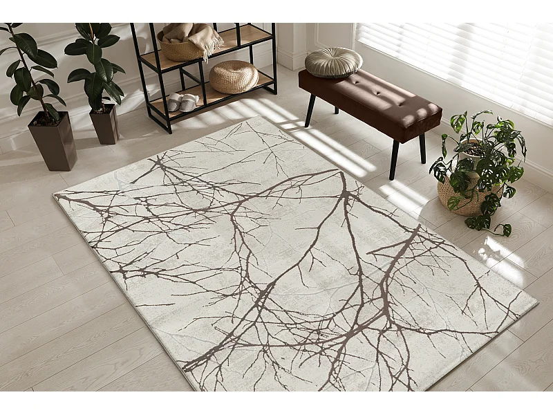 Tapete Mila Brilhante Natural, Creme, 200 x 290 cm