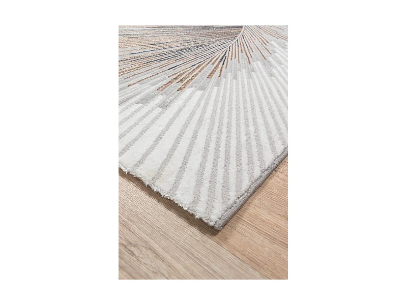 Alfombra Mila Brillante Diseño Abstracto, Gris, 140 x 200 cm