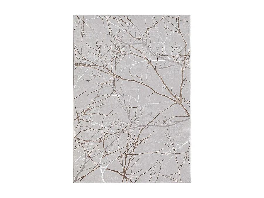 Tapis Mila brillant, nature, Gris, 80 x 150 cm