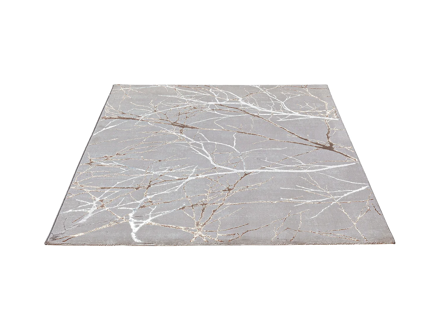 Tapis Mila brillant, nature, Gris, 80 x 150 cm