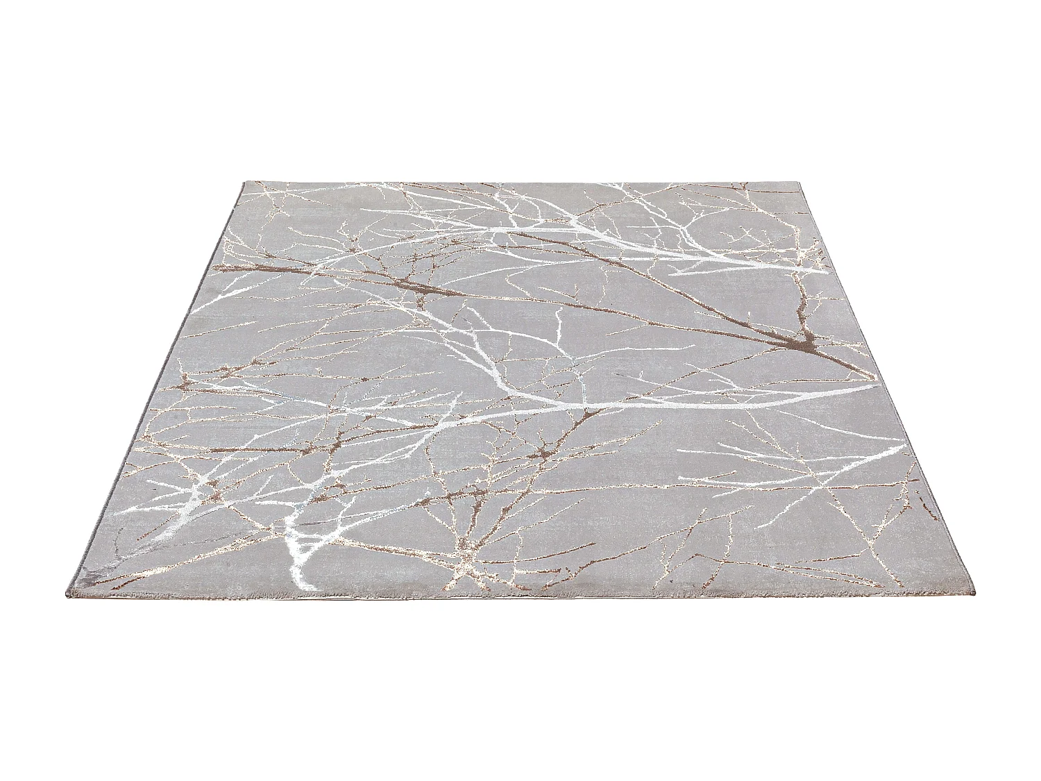 Teppich Mila Glänzend Natur, Grau, 80 x 150 cm