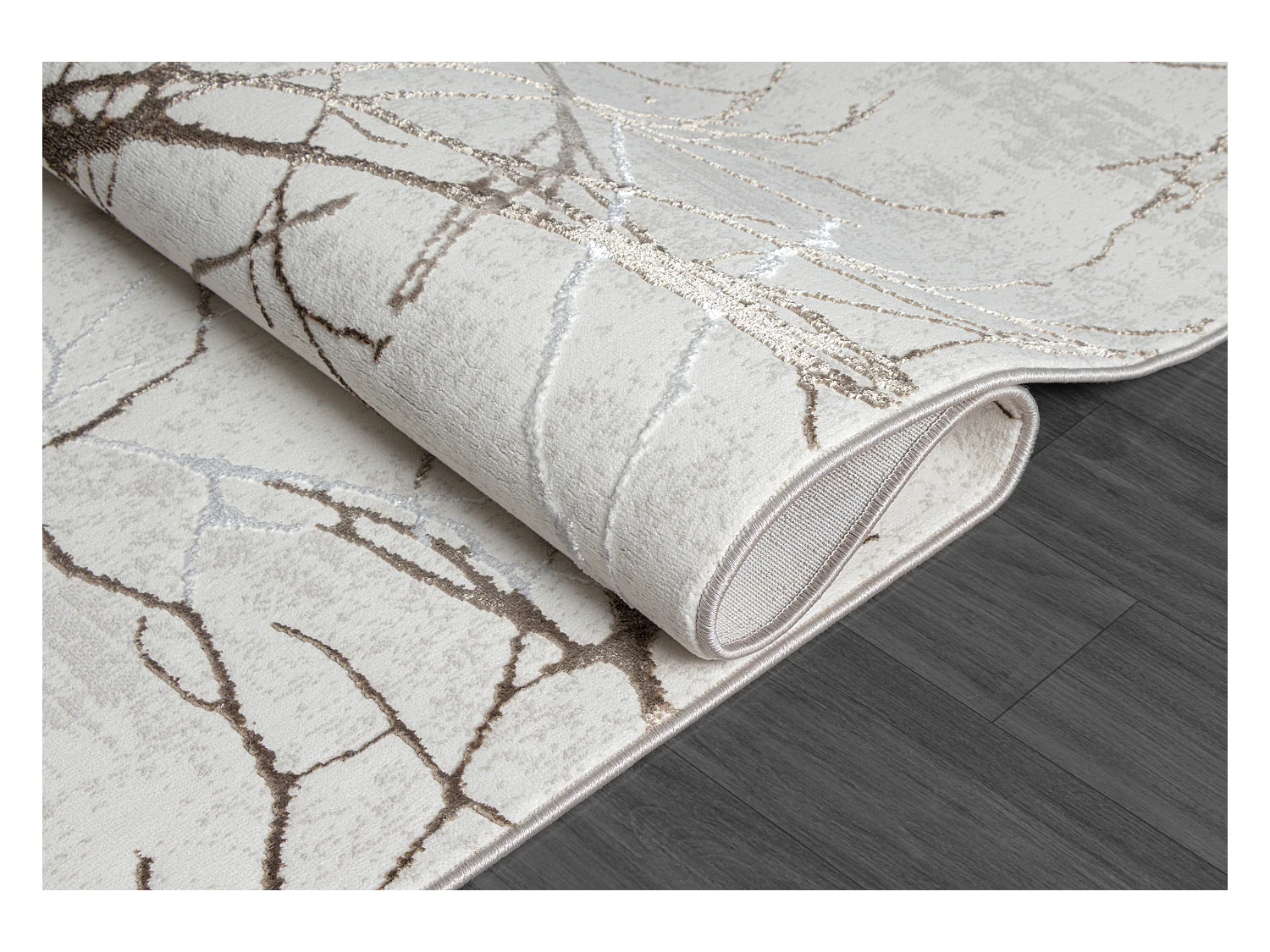 Tapis Mila brillant, nature, Crème, 160 x 230 cm