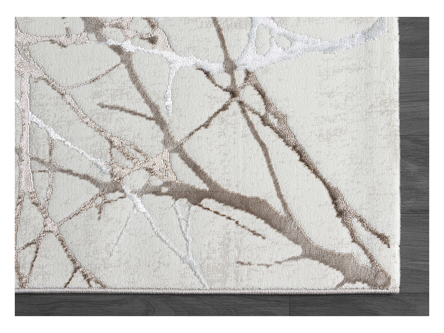 Tapis Mila brillant, nature, Crème, 160 x 230 cm