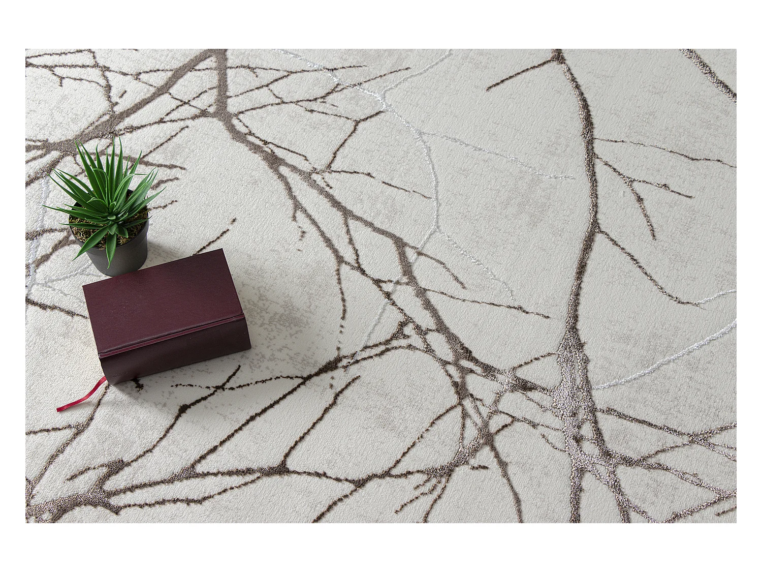 Tapis Mila brillant, nature, Crème, 160 x 230 cm