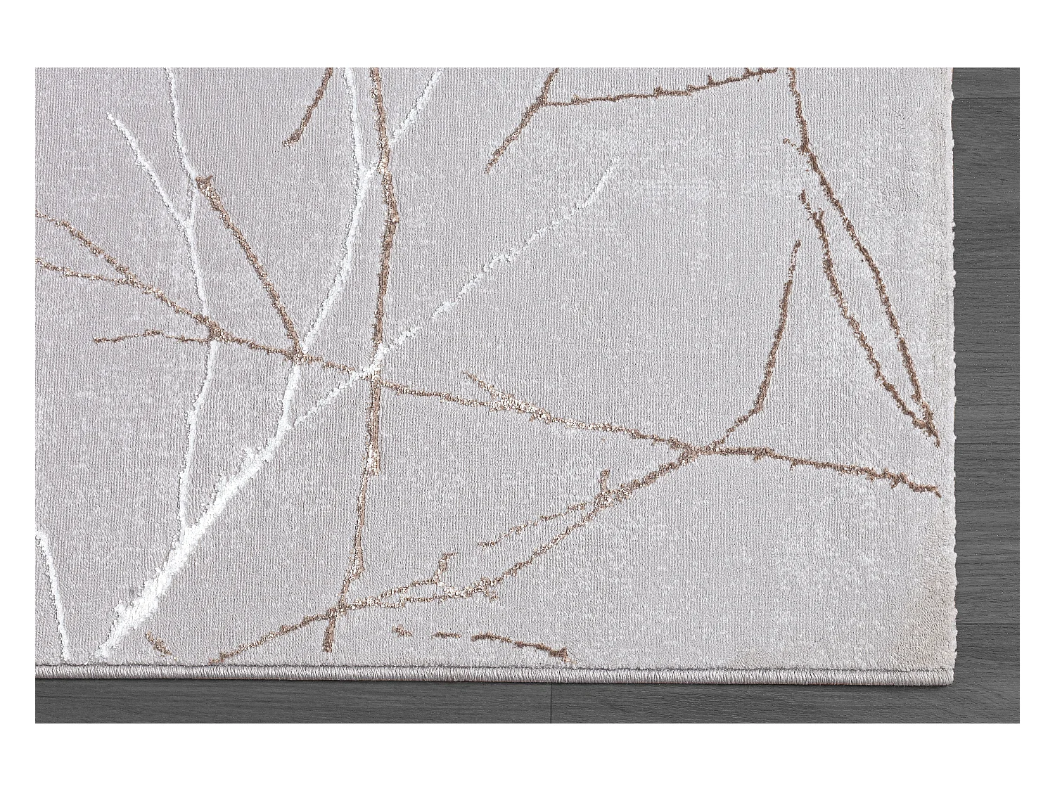Teppich Mila Glänzend Natur, Grau, 80 x 300 cm