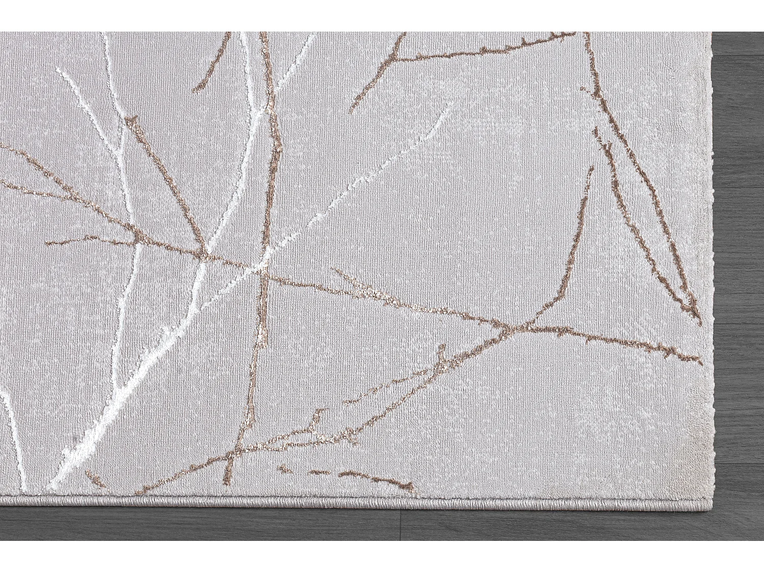 Teppich Mila Glänzend Natur, Grau, 80 x 300 cm