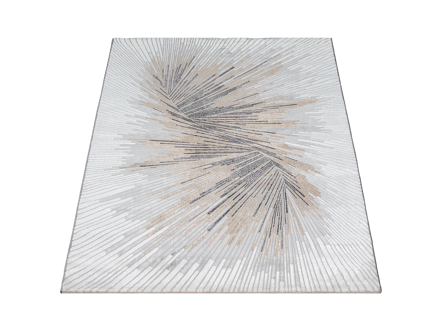 Tapis Mila brillant, abstrait design, Gris, 80 x 150 cm