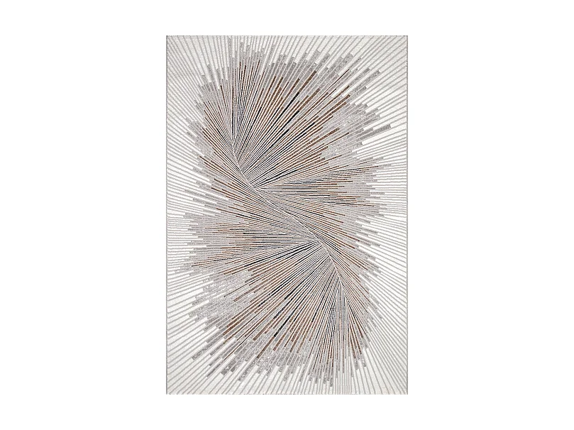 Tapis Mila brillant, abstrait design, Gris, 160 x 230 cm