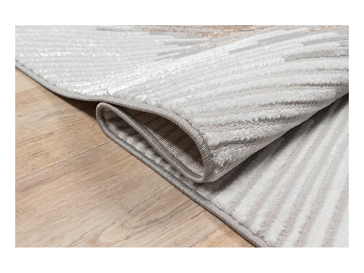 Tapis Mila brillant, abstrait design, Gris, 160 x 230 cm