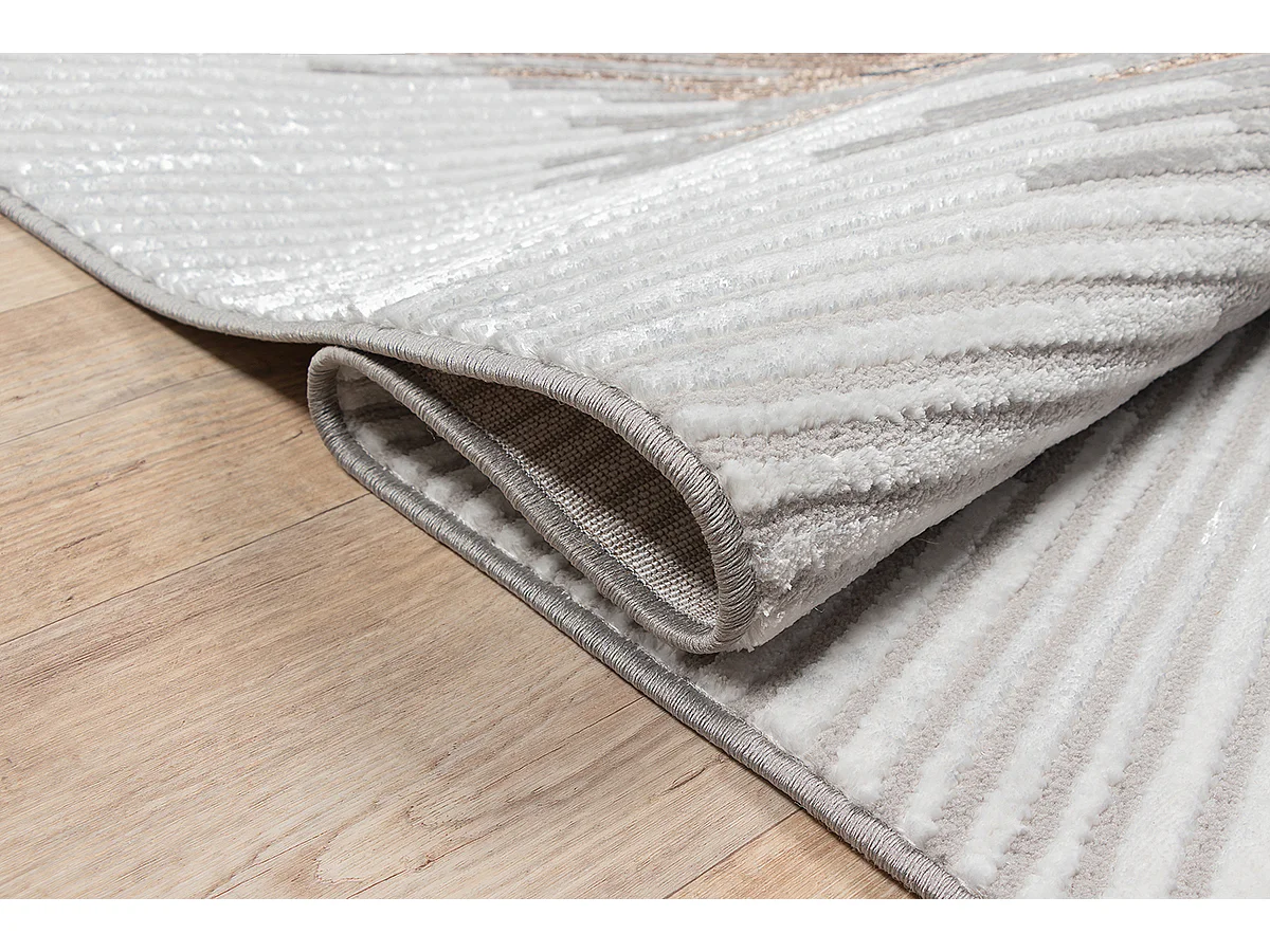 Tapete Mila Brilhante Design Abstrato, Cinzento, 160 x 230 cm