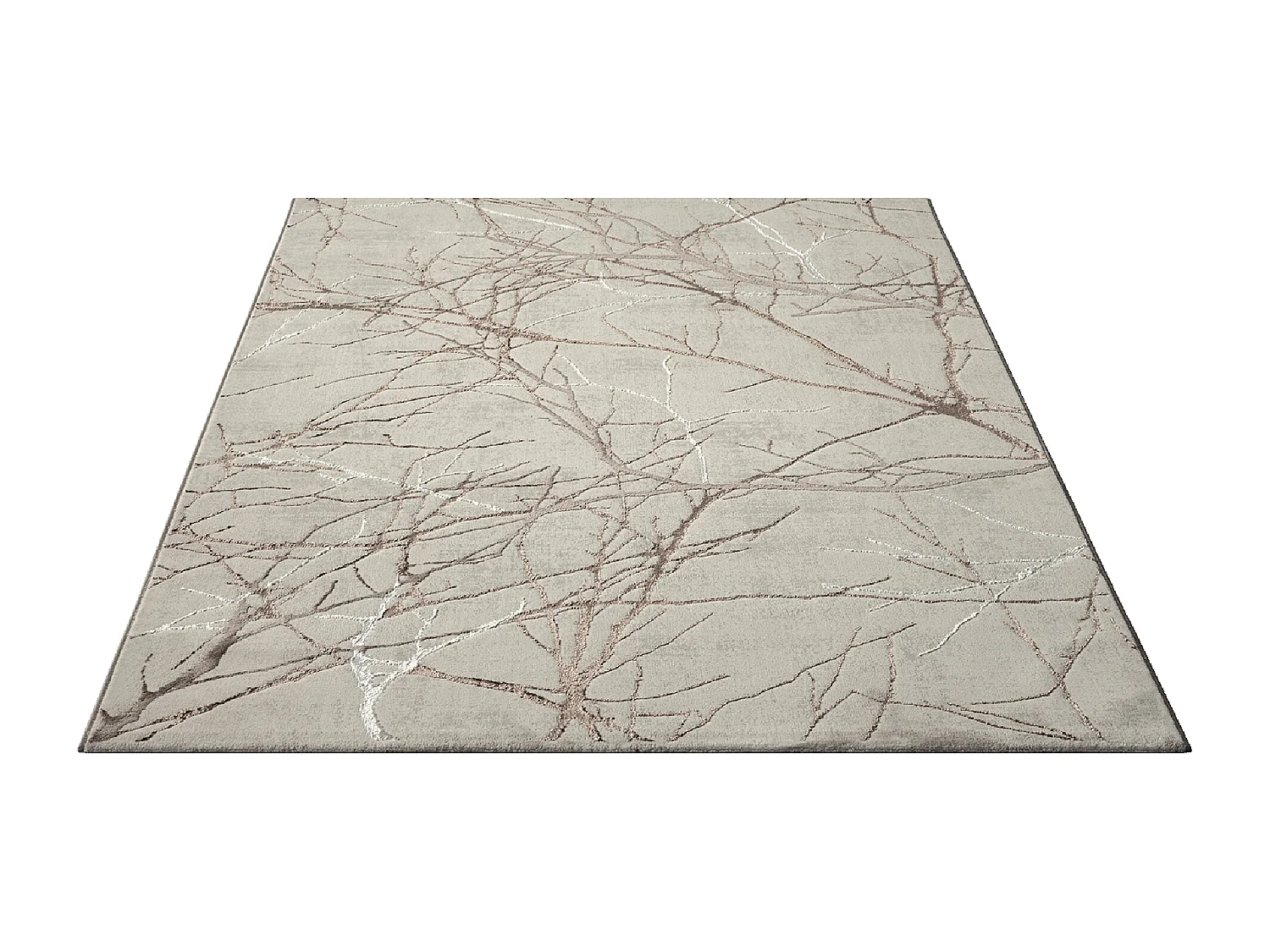 Tapis Mila brillant, nature, Crème, 80 x 150 cm