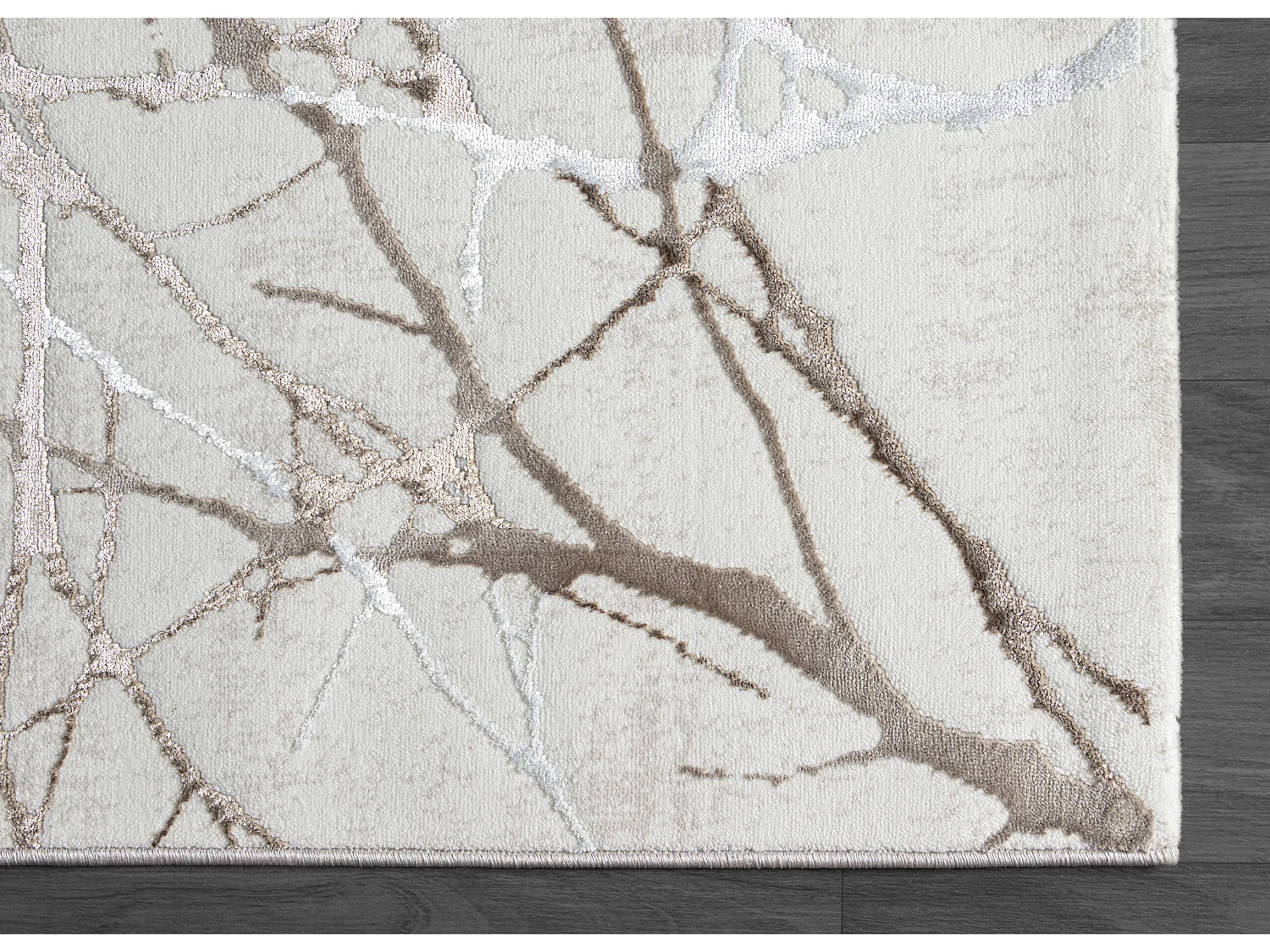 Tapis Mila brillant, nature, Crème, 80 x 150 cm