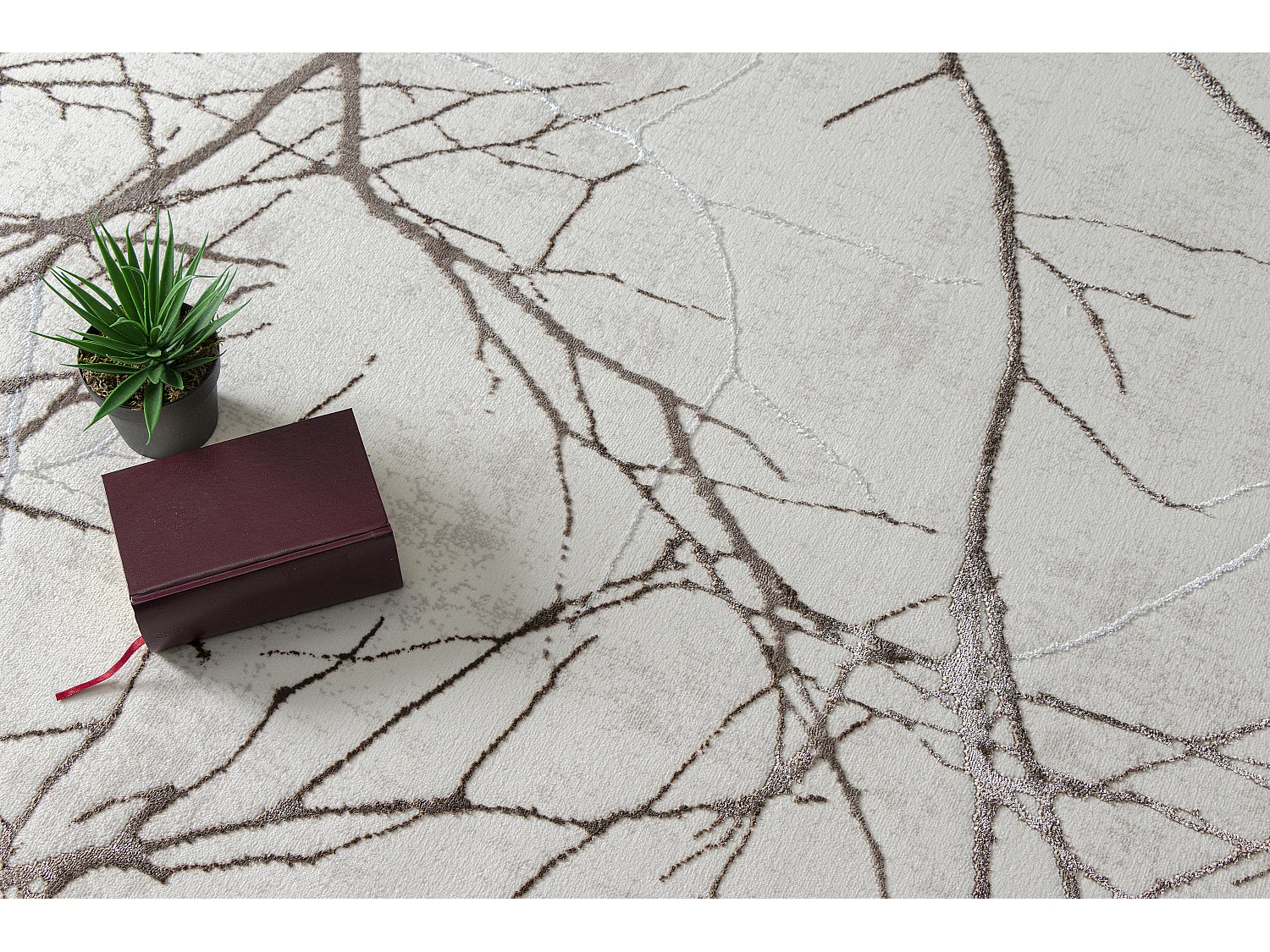 Tapis Mila brillant, nature, Crème, 80 x 150 cm