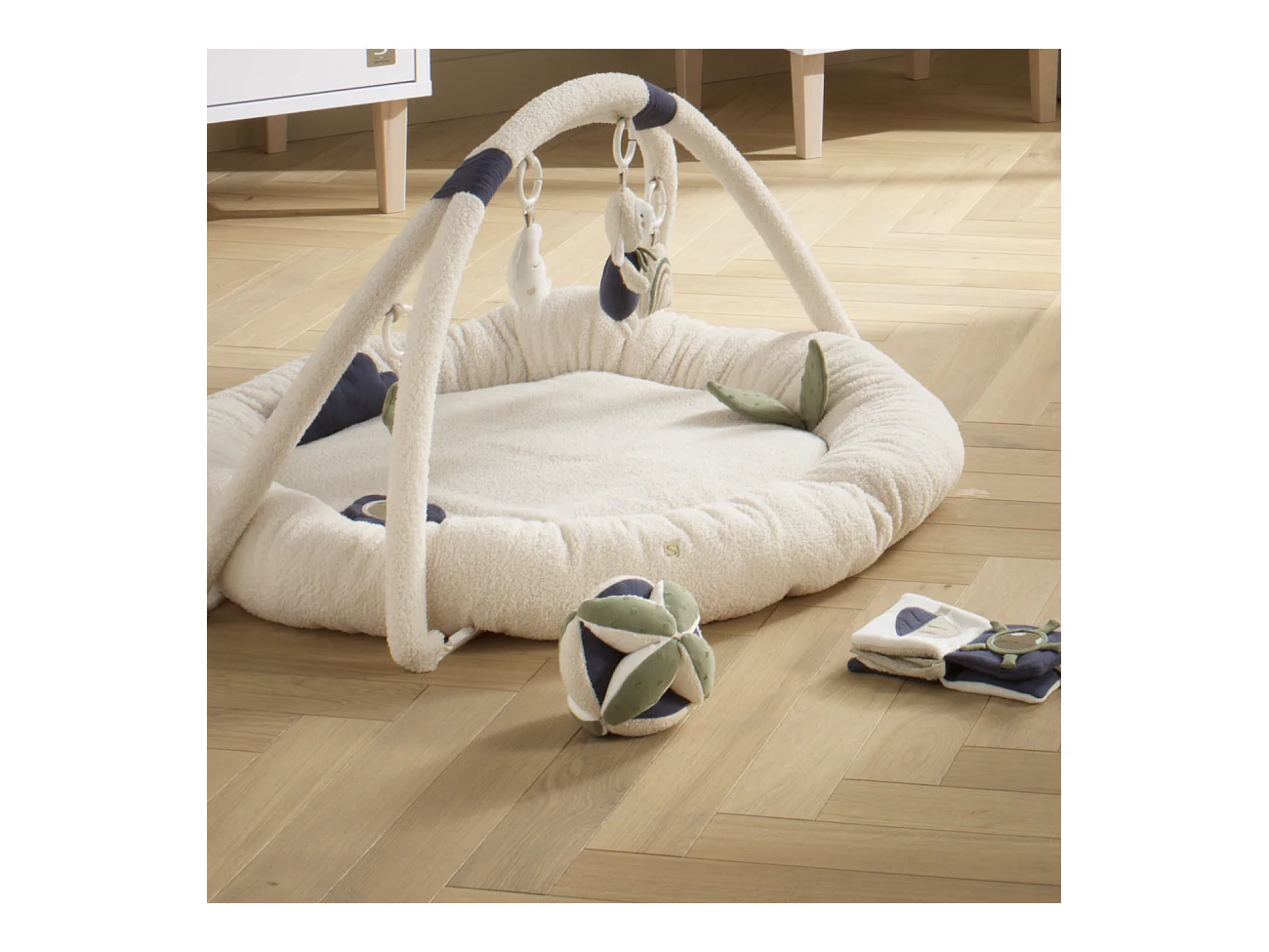 Palla sensoriale in cotone biologico e spugna bouclé