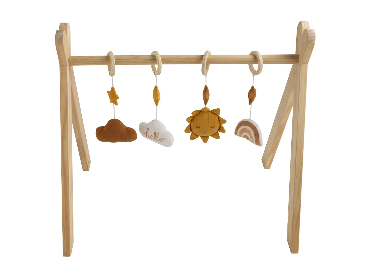 Arche d'éveil bois avec 4 jouets SUNLIGHT - Sauthon