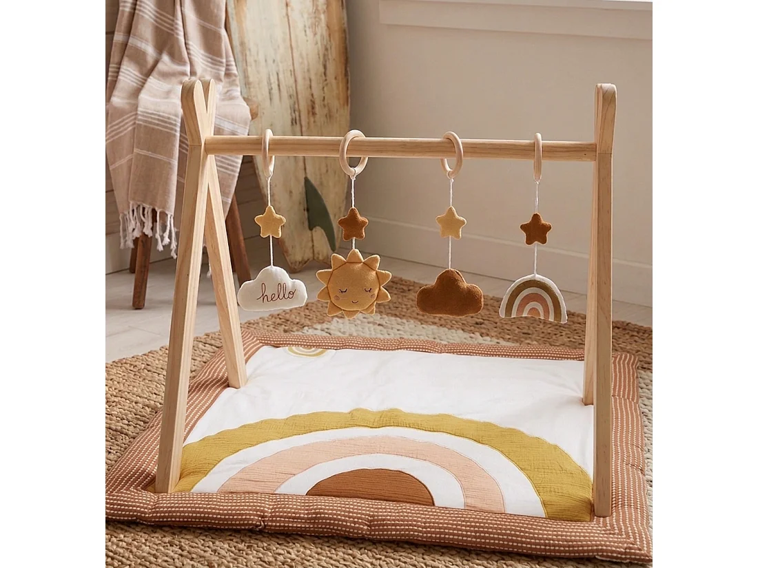 Arche d'éveil bois avec 4 jouets SUNLIGHT - Sauthon
