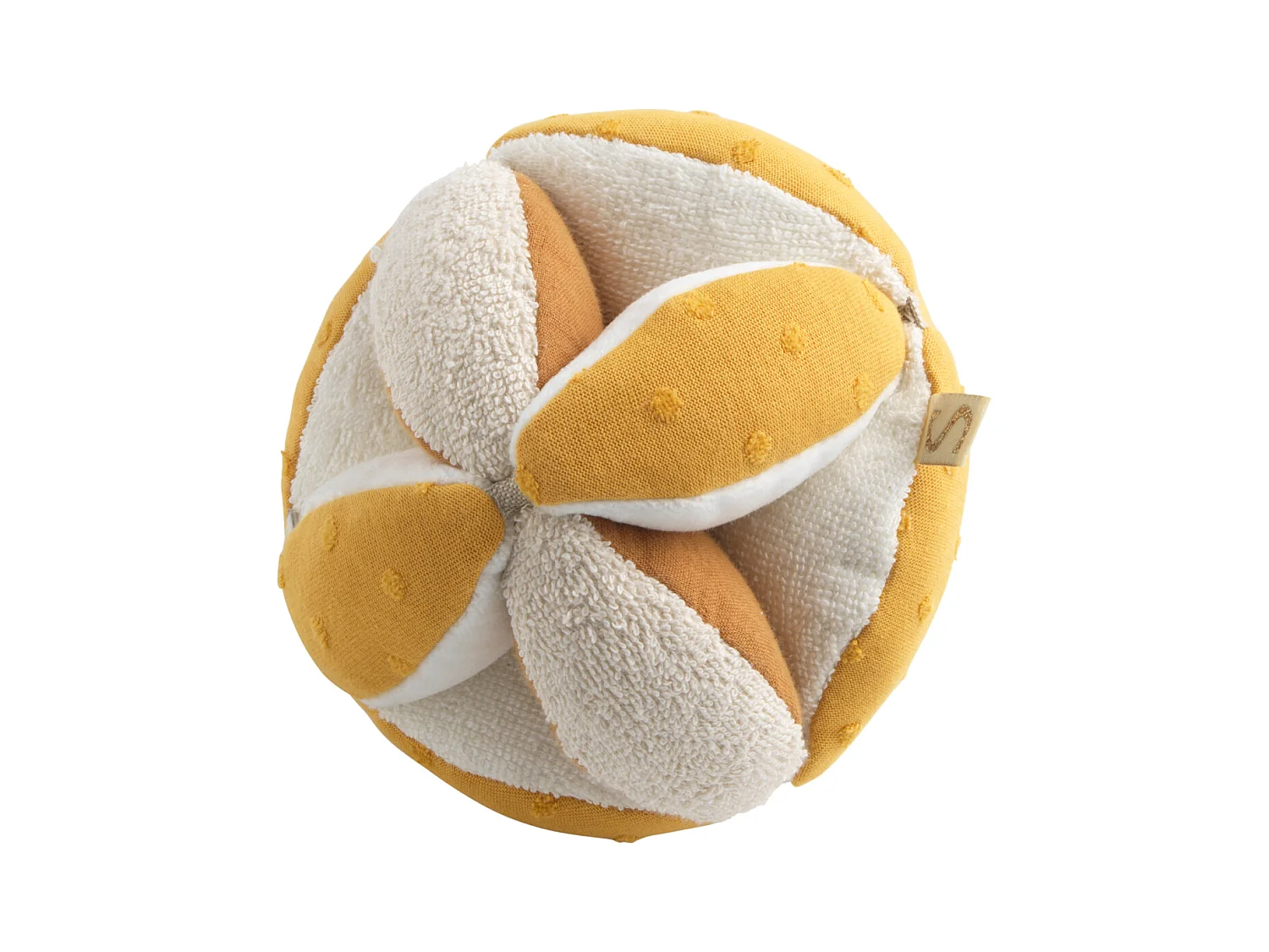 Balle sensorielle en coton bio et bouclette PETIT SOLEIL - Sauthon