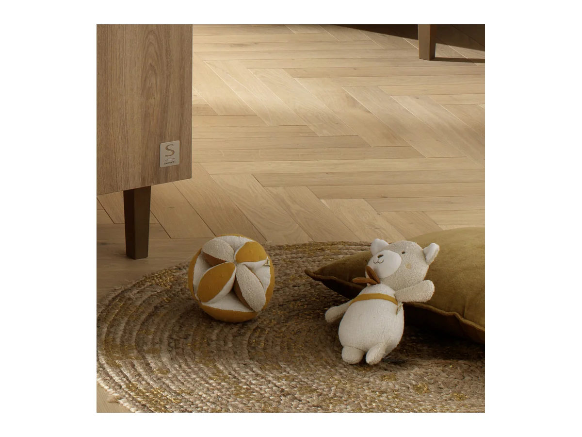 Balle sensorielle en coton bio et bouclette PETIT SOLEIL - Sauthon