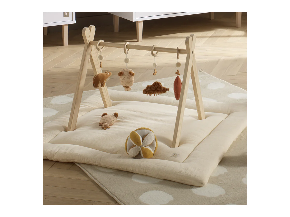 Balle sensorielle en coton bio et bouclette PETIT SOLEIL - Sauthon