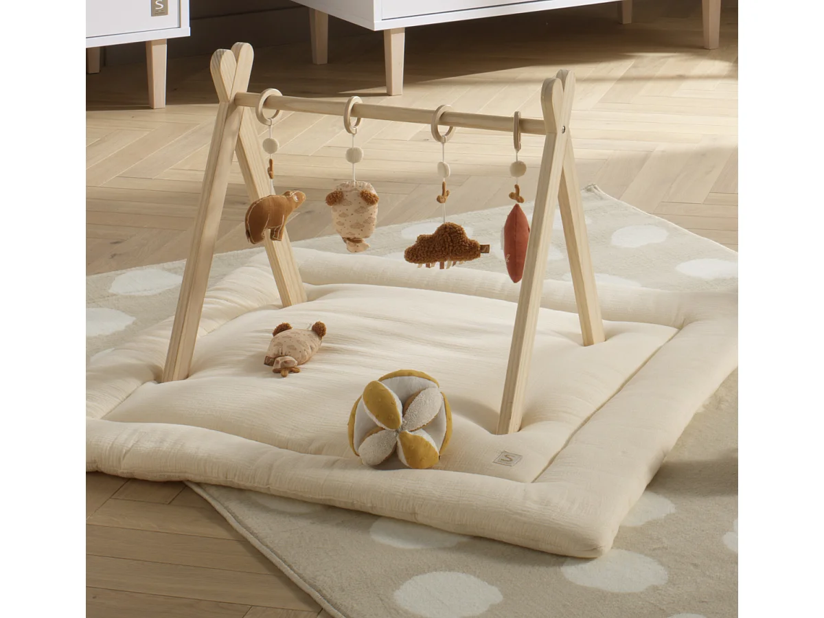 Palla sensoriale in cotone biologico e spugna bouclé