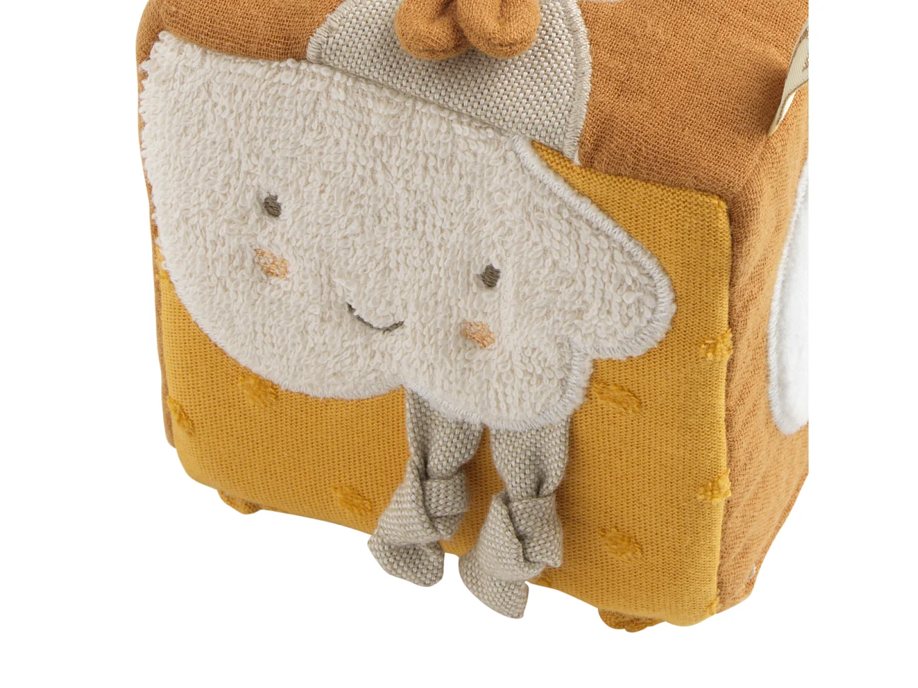 Cube d'activités bébé en coton bio PETIT SOLEIL - Sauthon