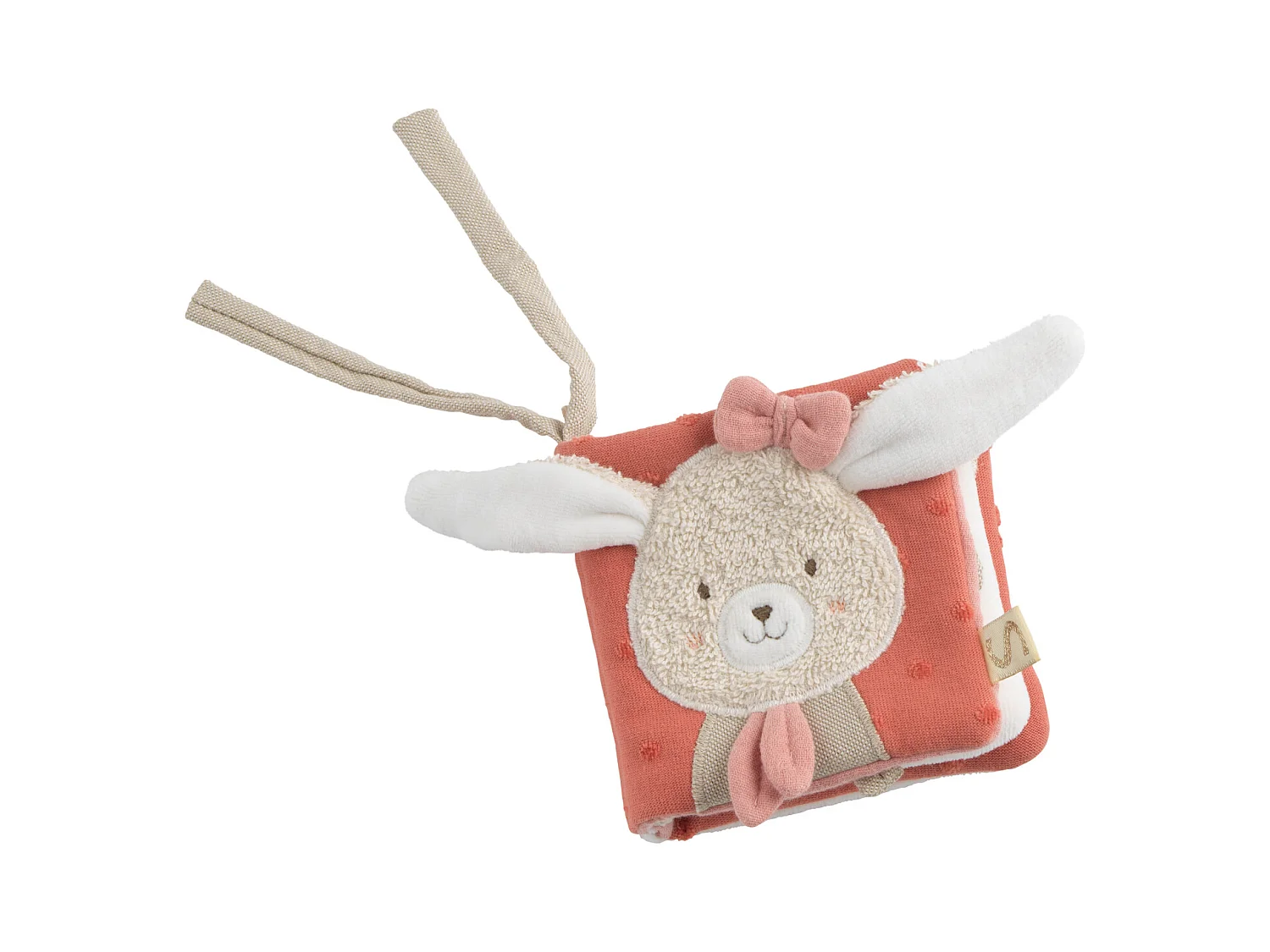 Libro sensoriale per bebè in cotone biologico