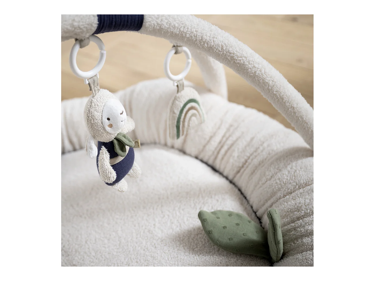 Tappeto gioco rotondo in spugna di cotone biologico