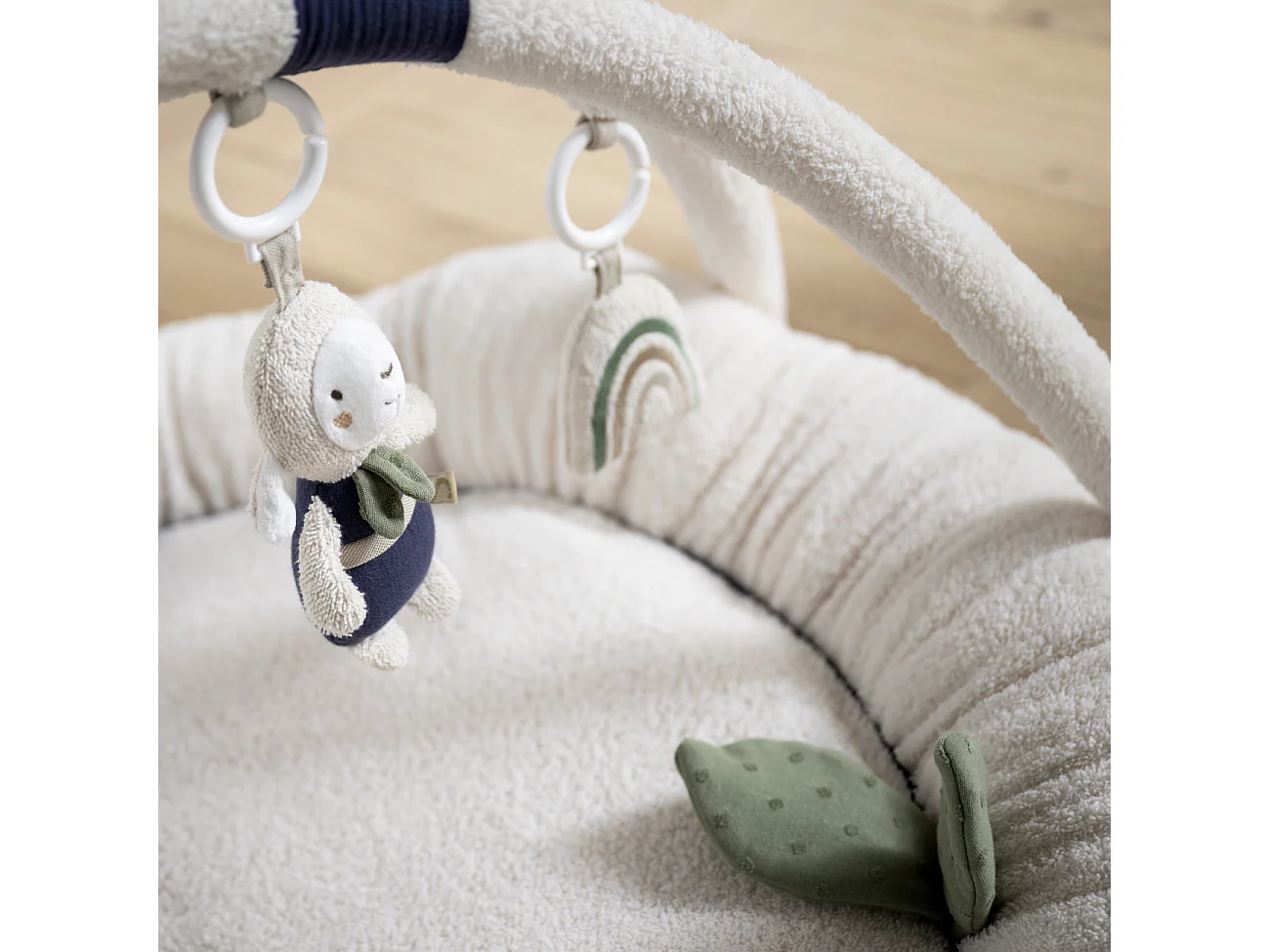 Tappeto gioco rotondo in spugna di cotone biologico