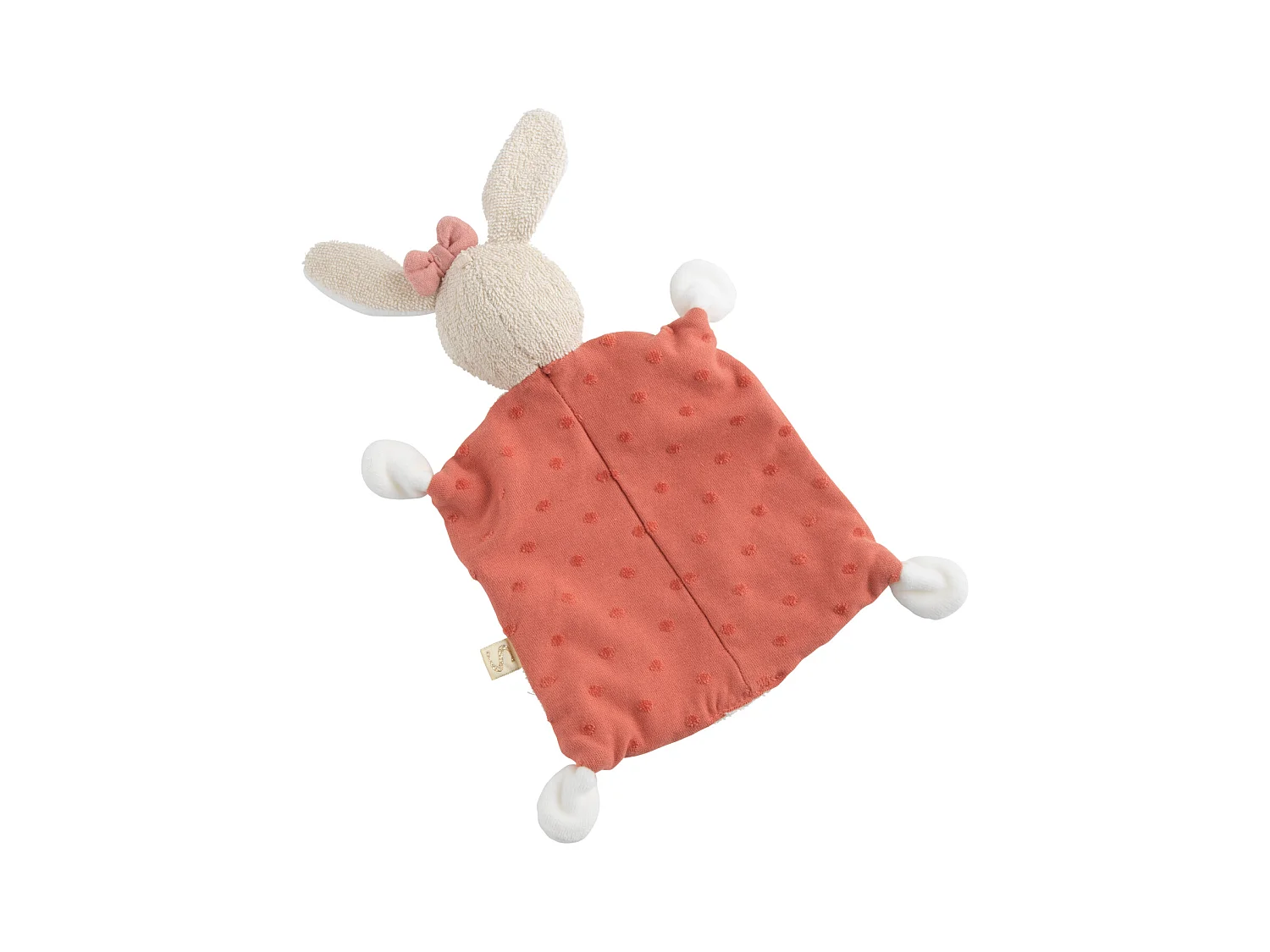 Doudou mouchoir en coton bio PETIT COEUR - Sauthon