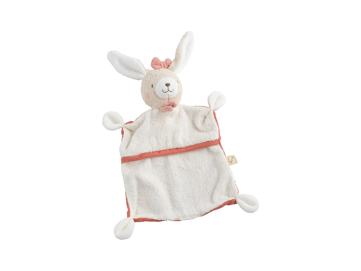 Doudou mouchoir en coton bio PETIT COEUR - Sauthon