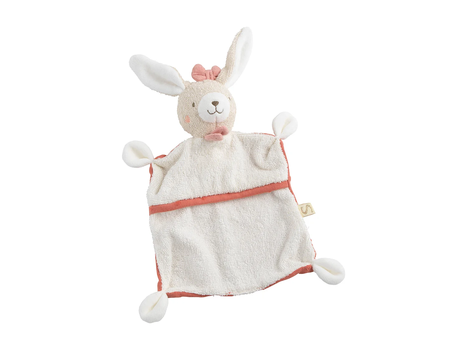 Doudou mouchoir en coton bio PETIT COEUR - Sauthon