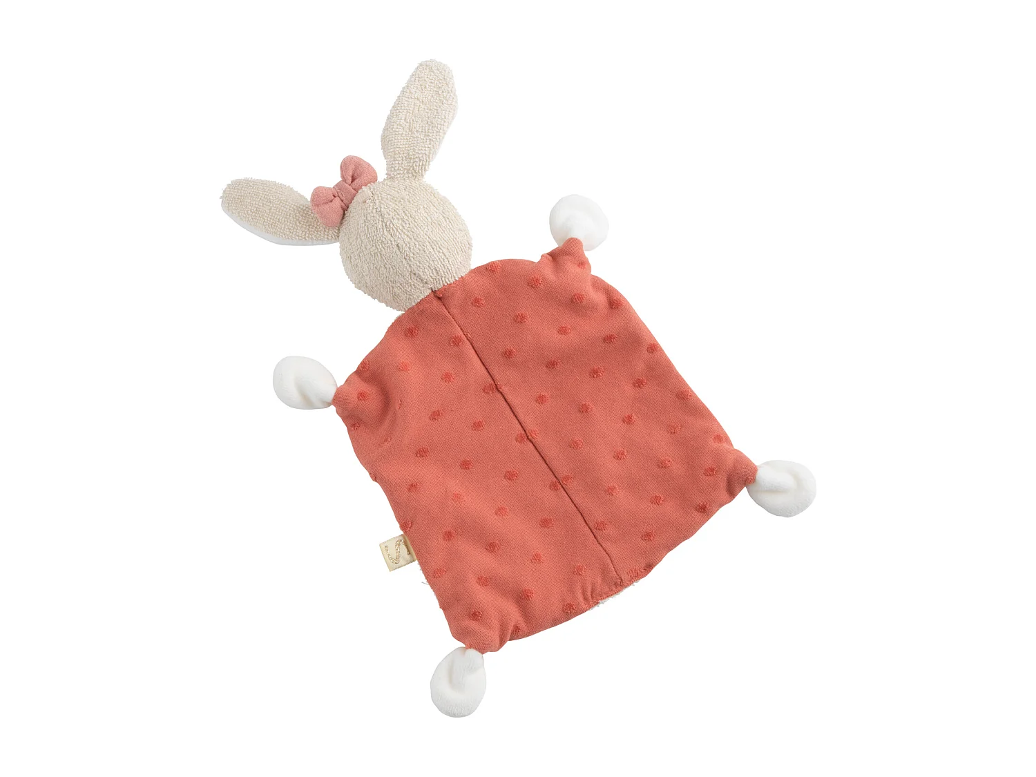 Doudou mouchoir en coton bio PETIT COEUR - Sauthon
