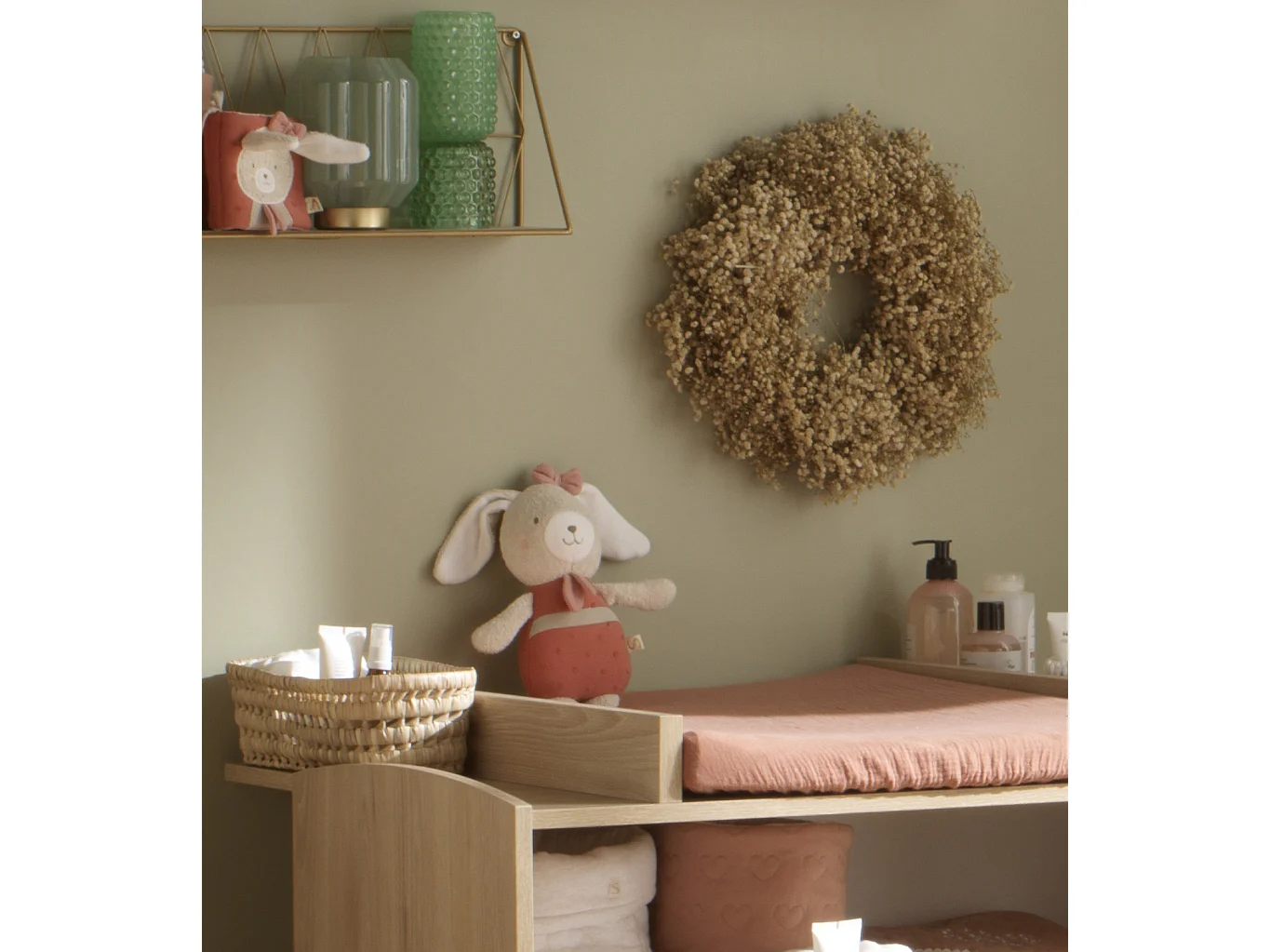 Doudou en coton bio PETIT COEUR - Sauthon