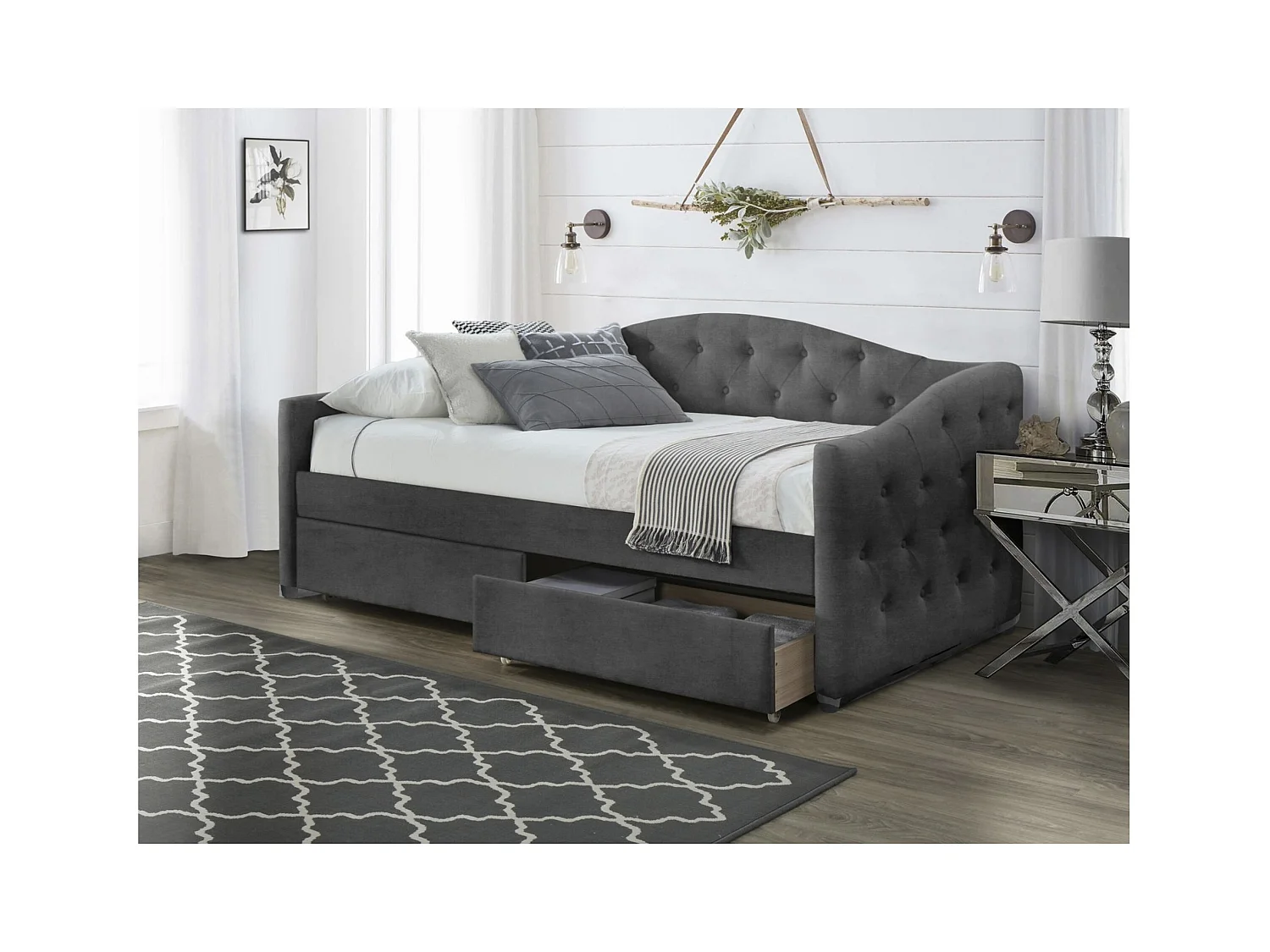 Letto Aloha (90x200)/grigio