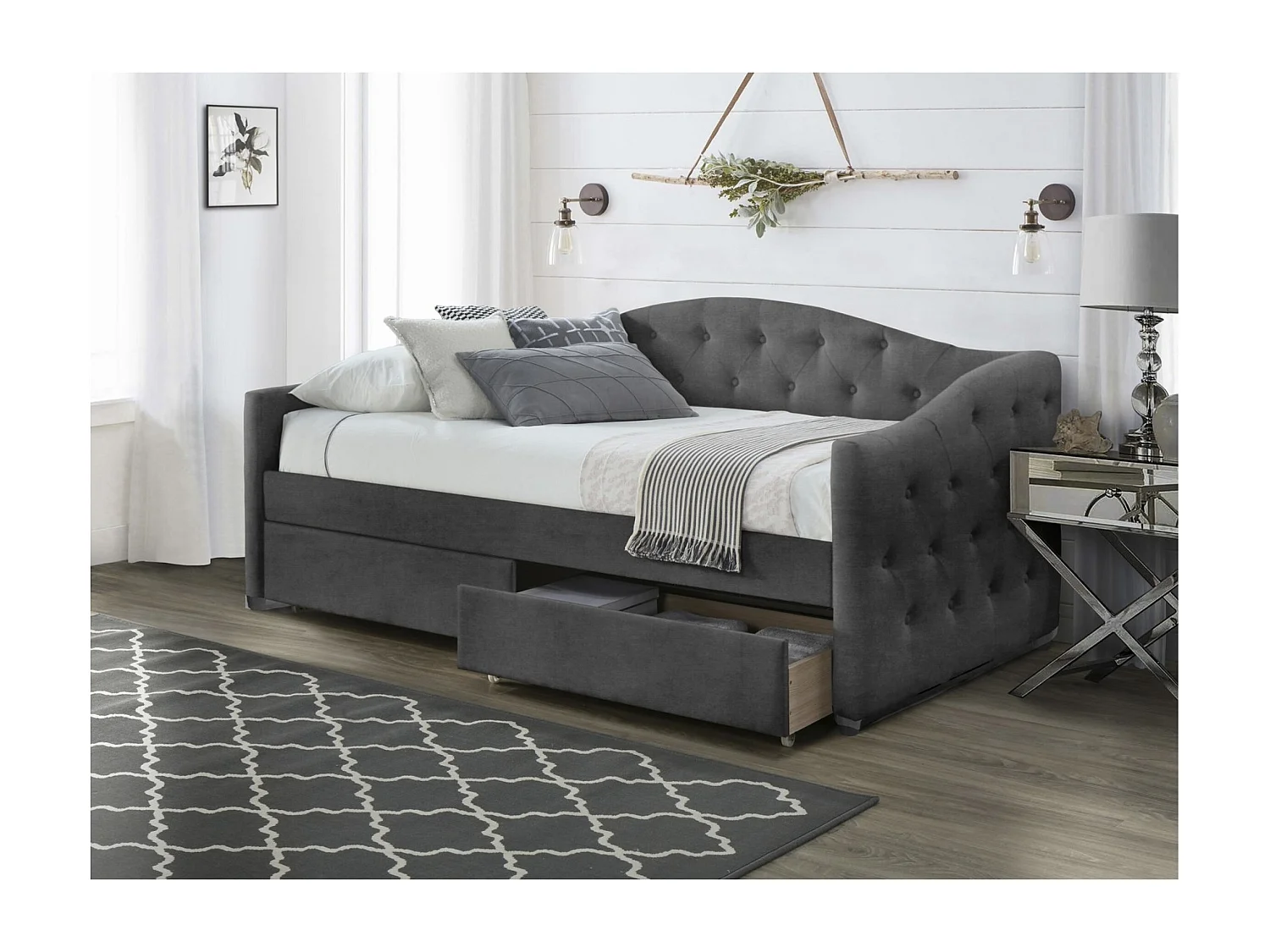 Bett Aloha (90x200)/grau