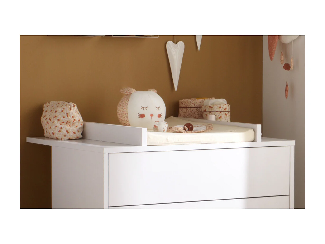 Piano fasciatoio per cassettiera a 3 cassetti