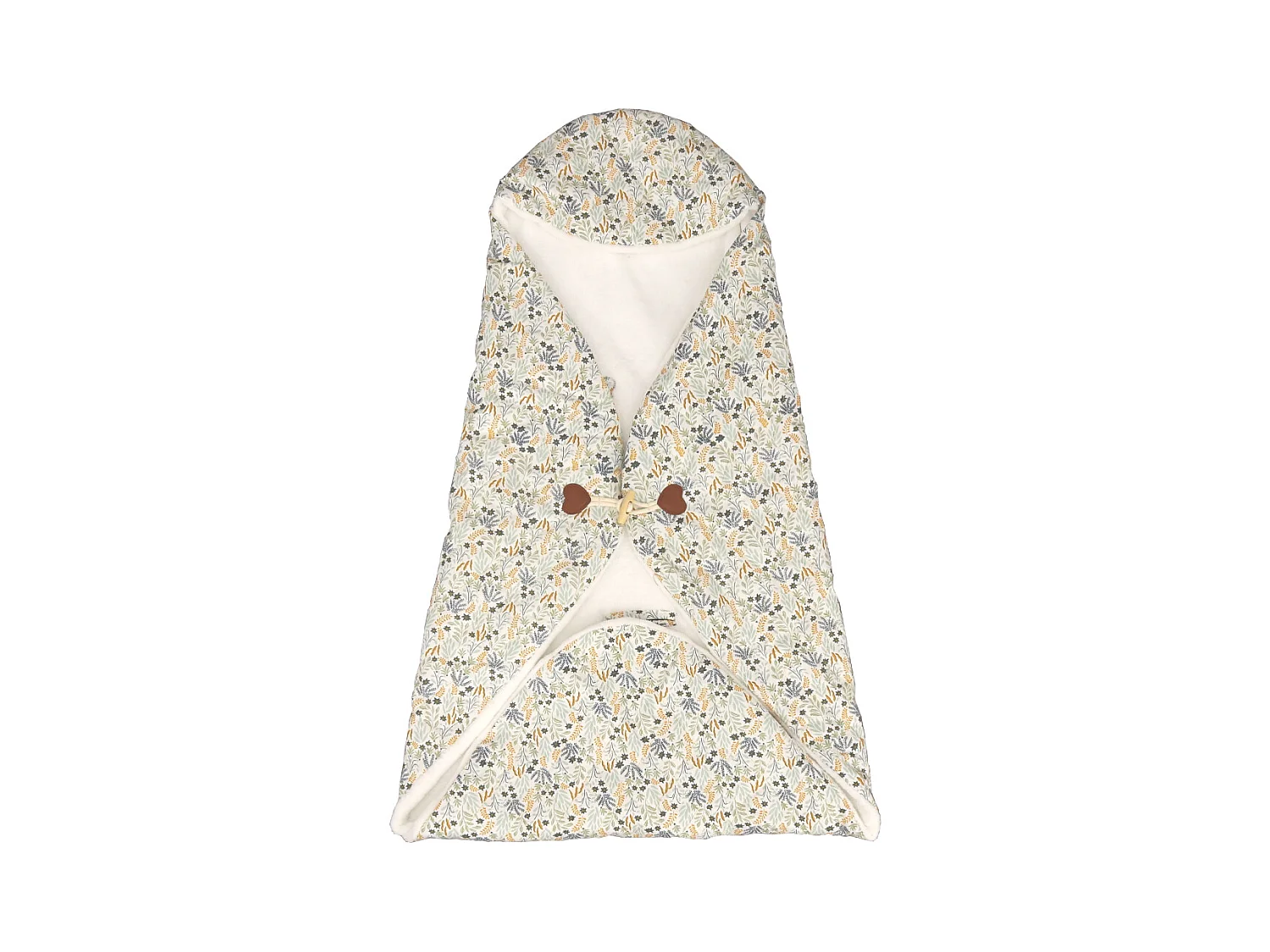 Couverture nomade à capuche en coton matelassé PROMENONS NOUS - Sauthon