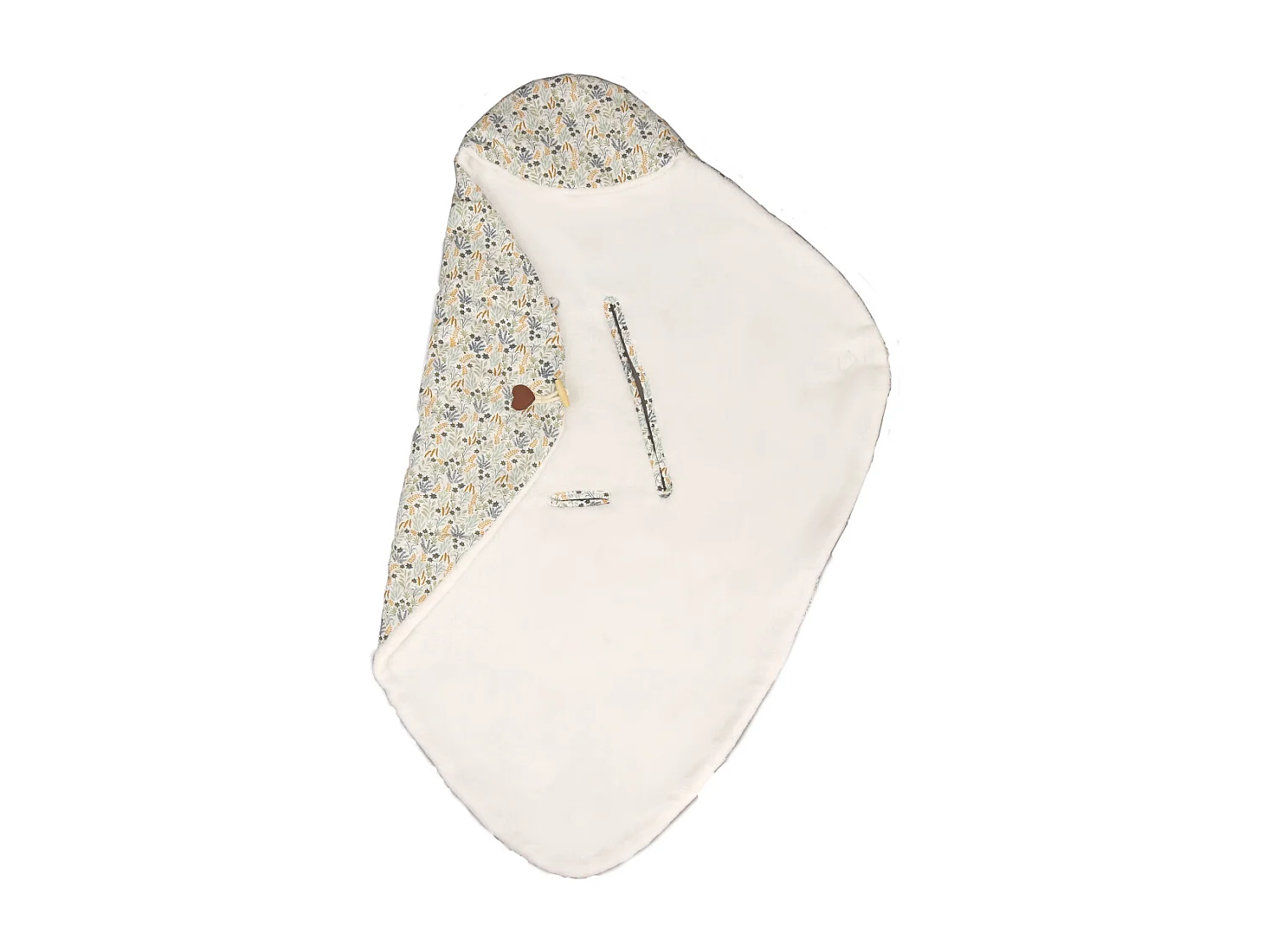 Couverture nomade à capuche en coton matelassé PROMENONS NOUS - Sauthon