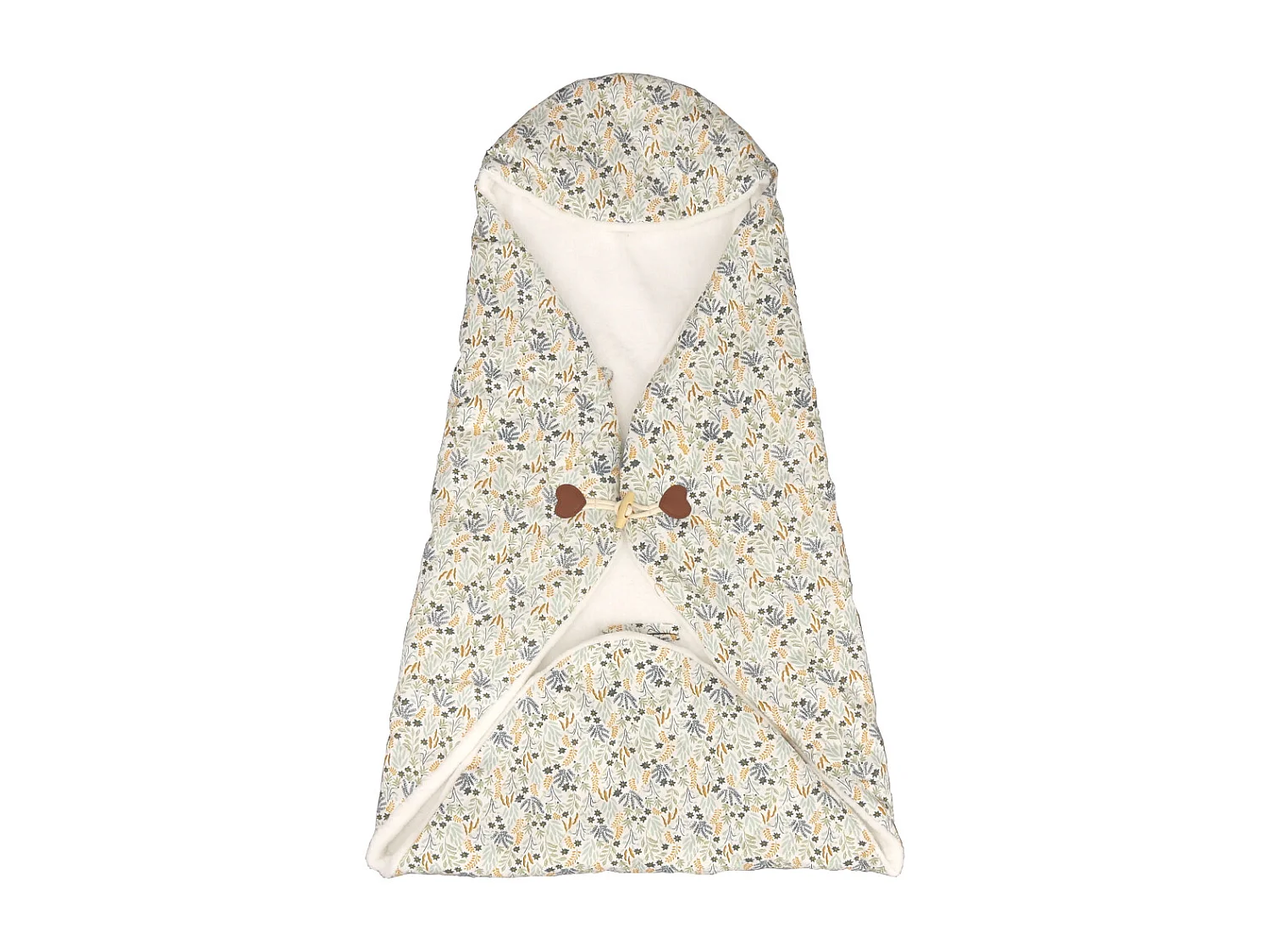 Couverture nomade à capuche en coton matelassé PROMENONS NOUS - Sauthon