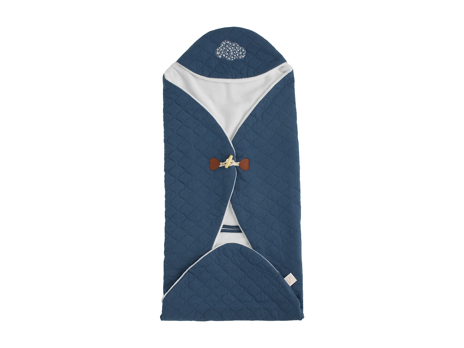 Couverture nomade à capuche en coton matelassé PETIT NUAGE - Sauthon