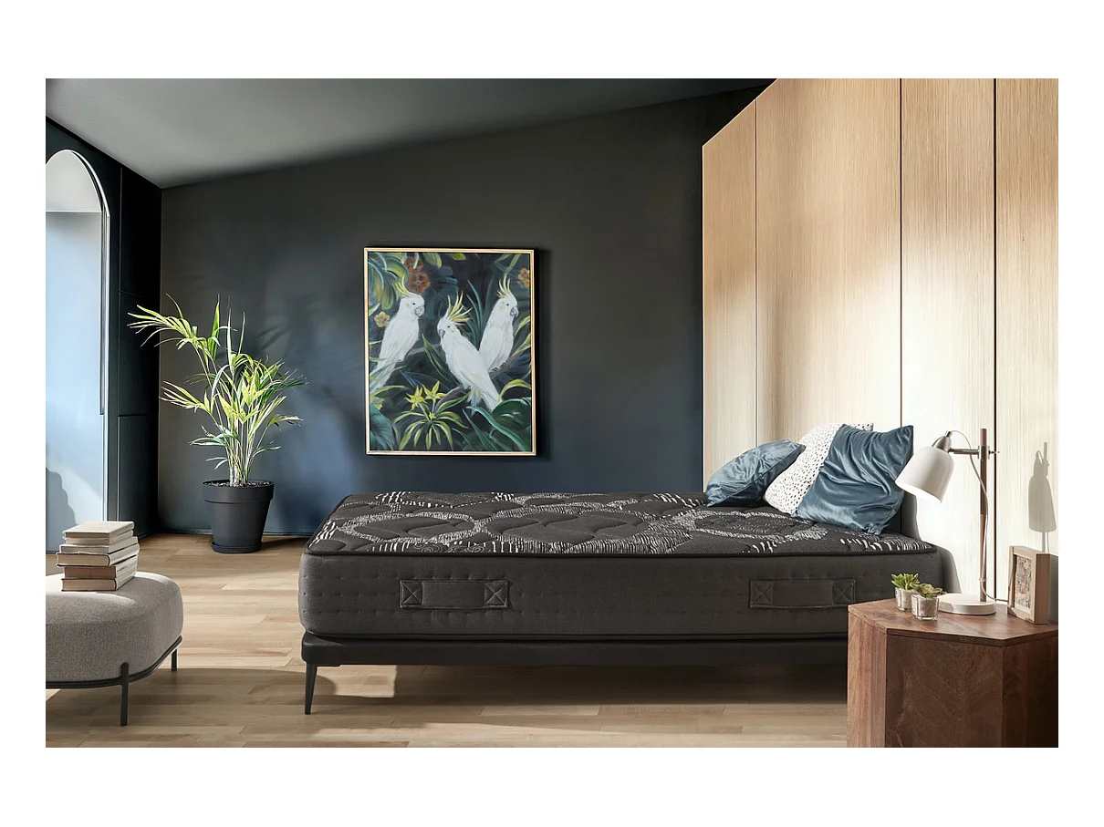 Matelas Ressorts Ensacados Blackrest Visco Hybrid 160x200 cm